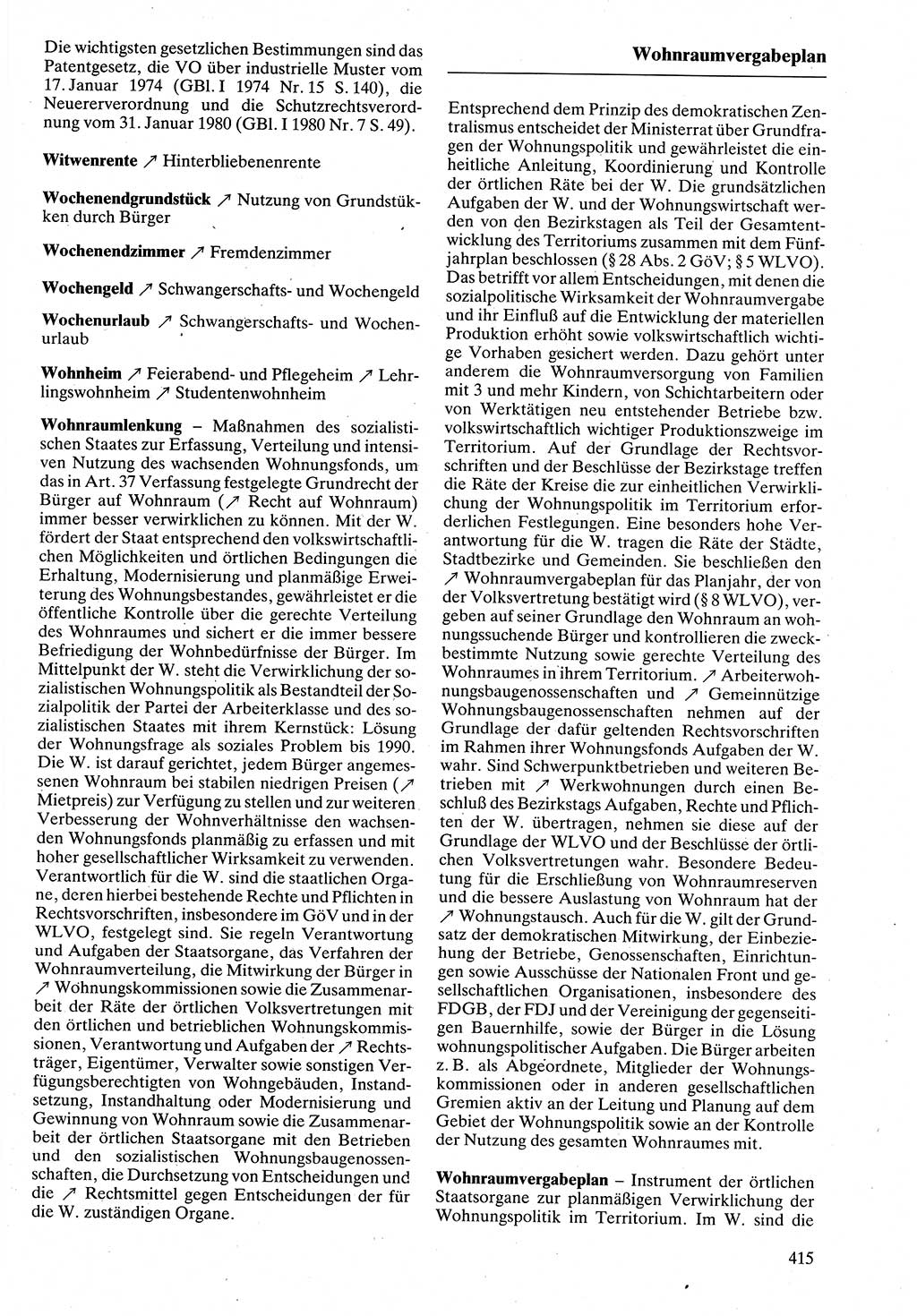 Rechtslexikon [Deutsche Demokratische Republik (DDR)] 1988, Seite 415 (Rechtslex. DDR 1988, S. 415)