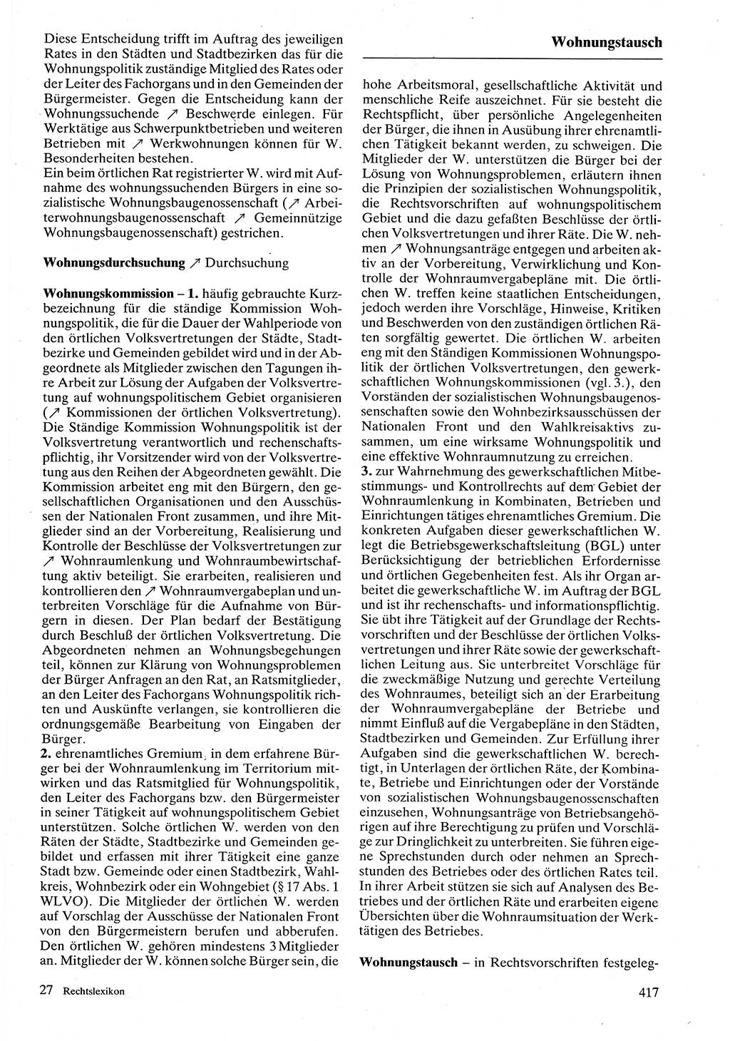 Rechtslexikon [Deutsche Demokratische Republik (DDR)] 1988, Seite 417 (Rechtslex. DDR 1988, S. 417)