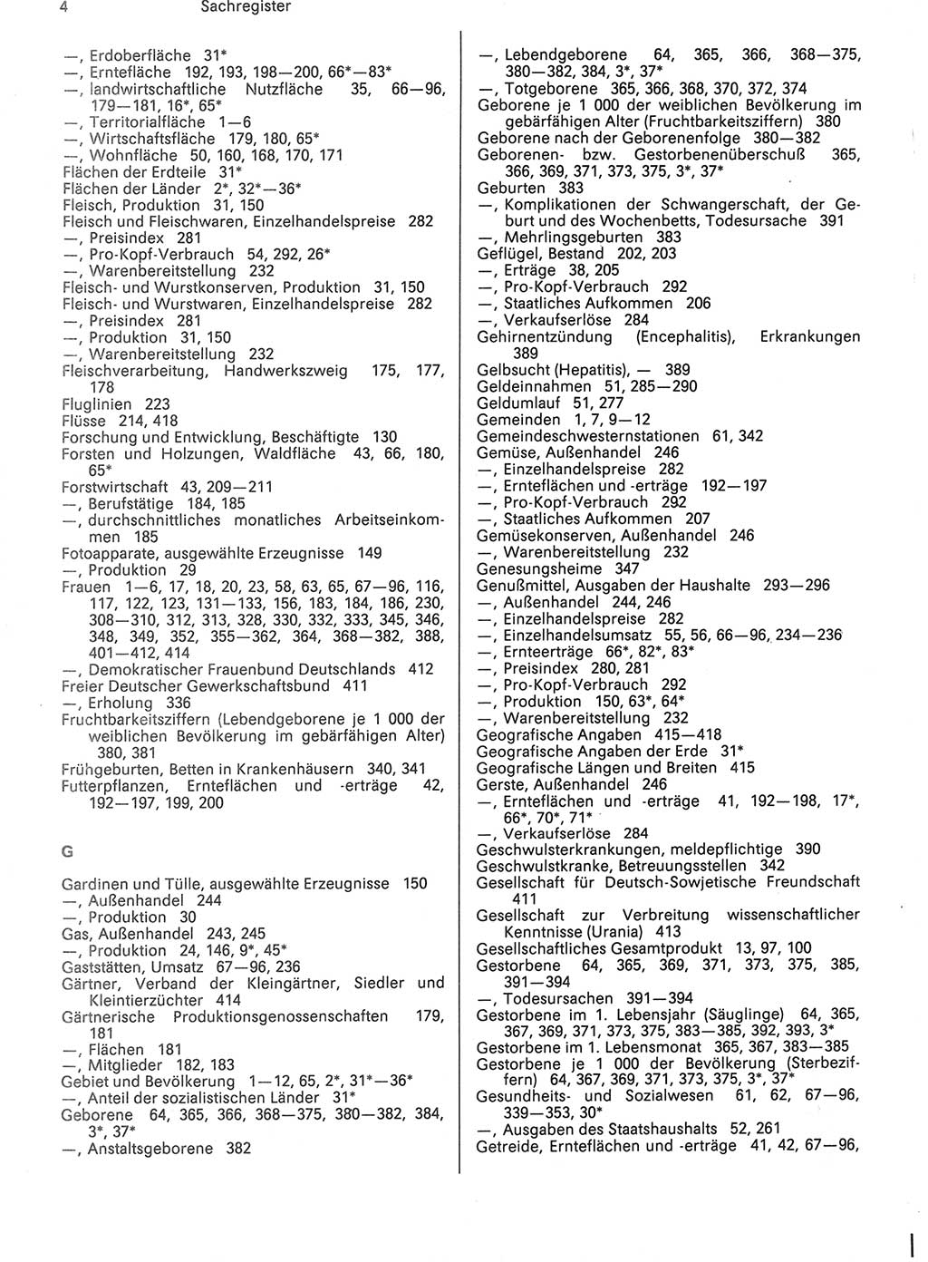 Statistisches Jahrbuch der Deutschen Demokratischen Republik (DDR) 1988, Seite 4 (Stat. Jb. DDR 1988, S. 4)