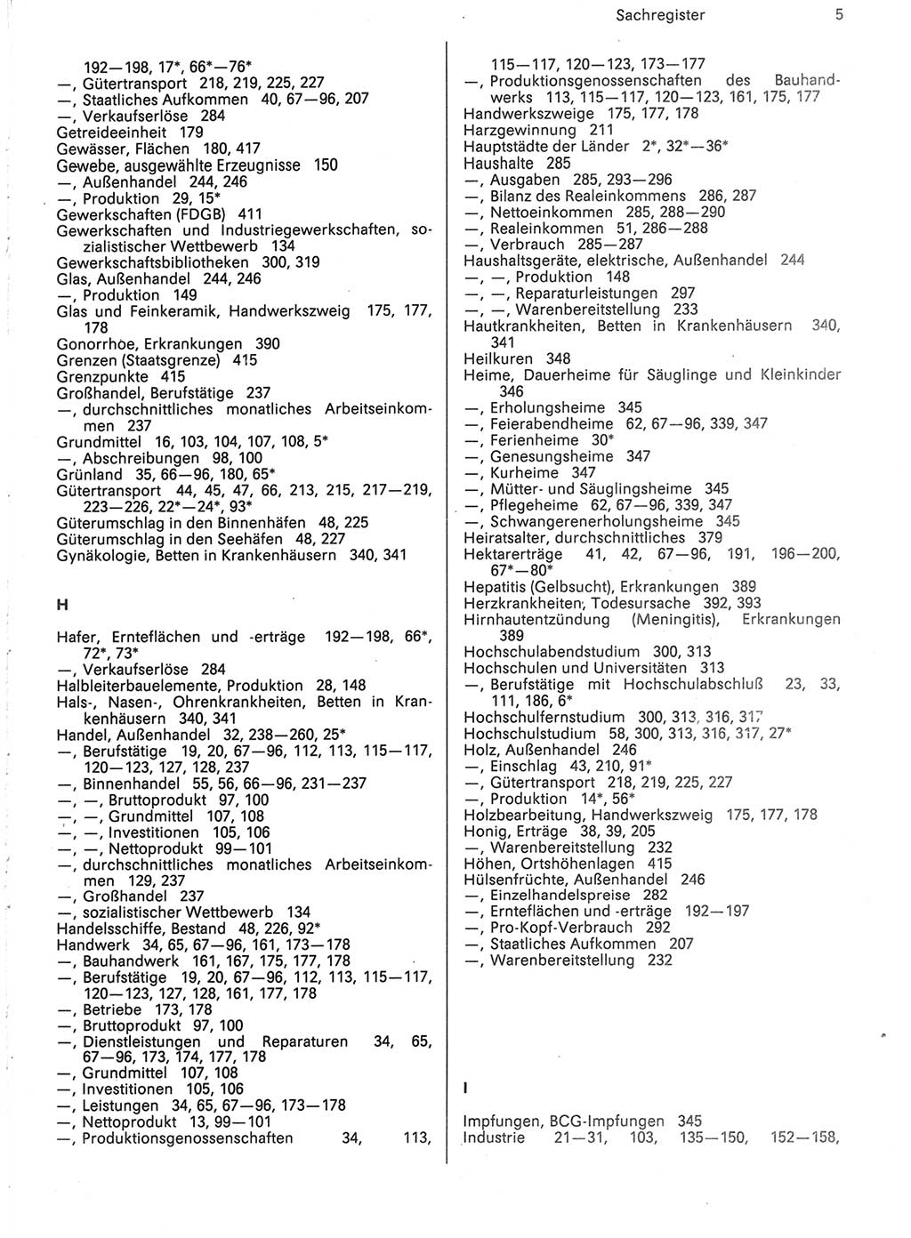 Statistisches Jahrbuch der Deutschen Demokratischen Republik (DDR) 1988, Seite 5 (Stat. Jb. DDR 1988, S. 5)