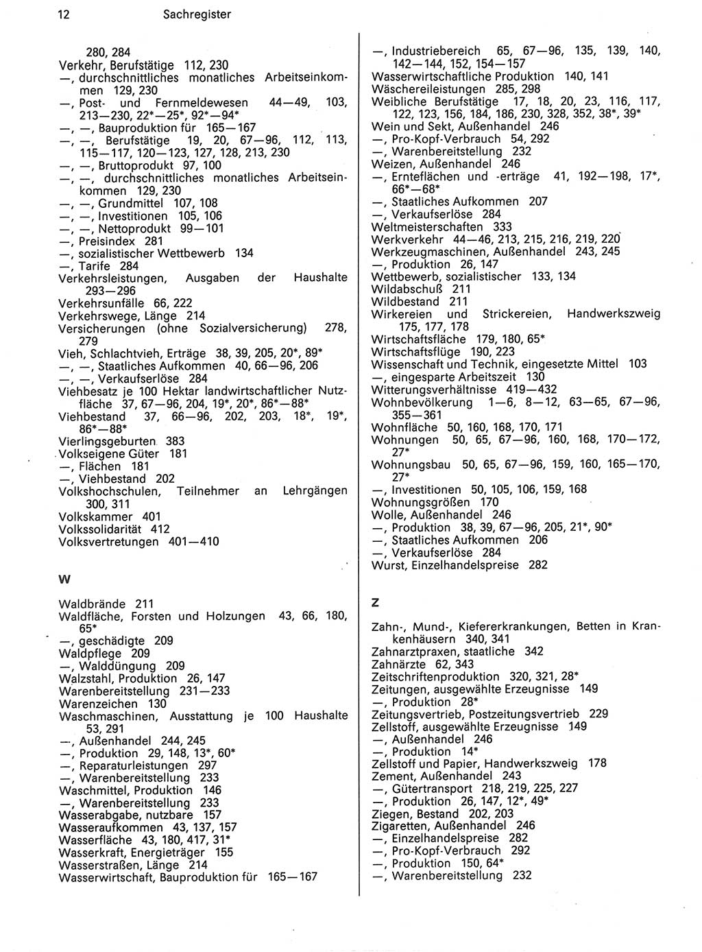 Statistisches Jahrbuch der Deutschen Demokratischen Republik (DDR) 1988, Seite 12 (Stat. Jb. DDR 1988, S. 12)