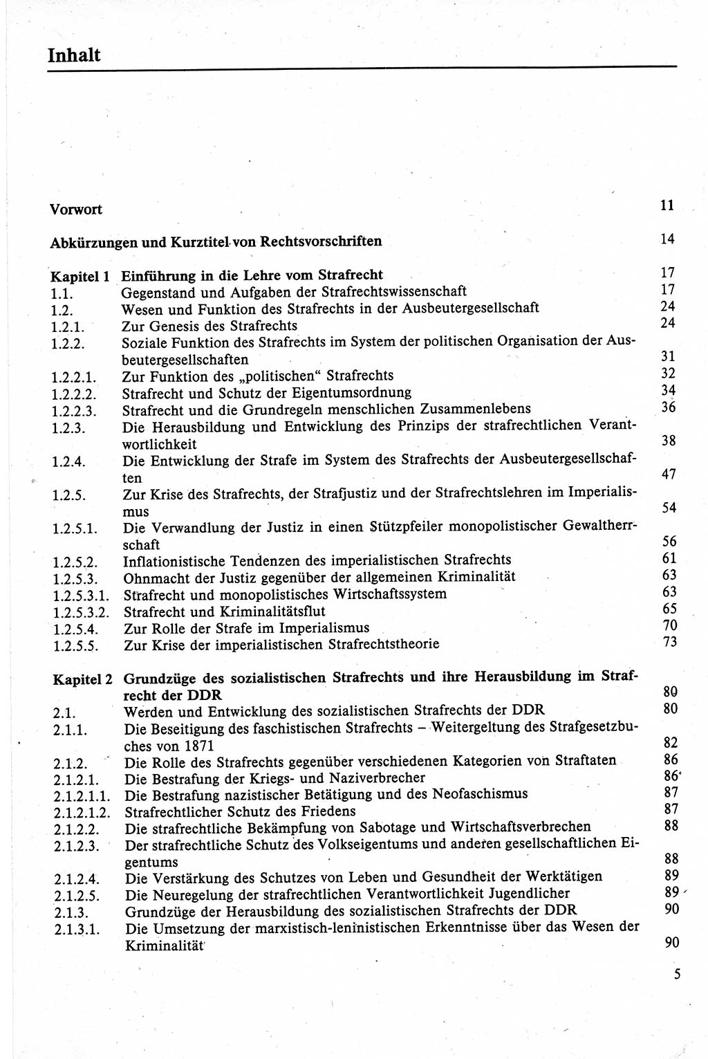 Strafrecht der DDR (Deutsche Demokratische Republik), Lehrbuch 1988, Seite 5 (Strafr. DDR Lb. 1988, S. 5)