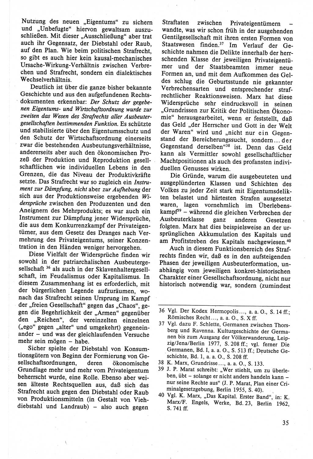 Strafrecht der DDR (Deutsche Demokratische Republik), Lehrbuch 1988, Seite 35 (Strafr. DDR Lb. 1988, S. 35)