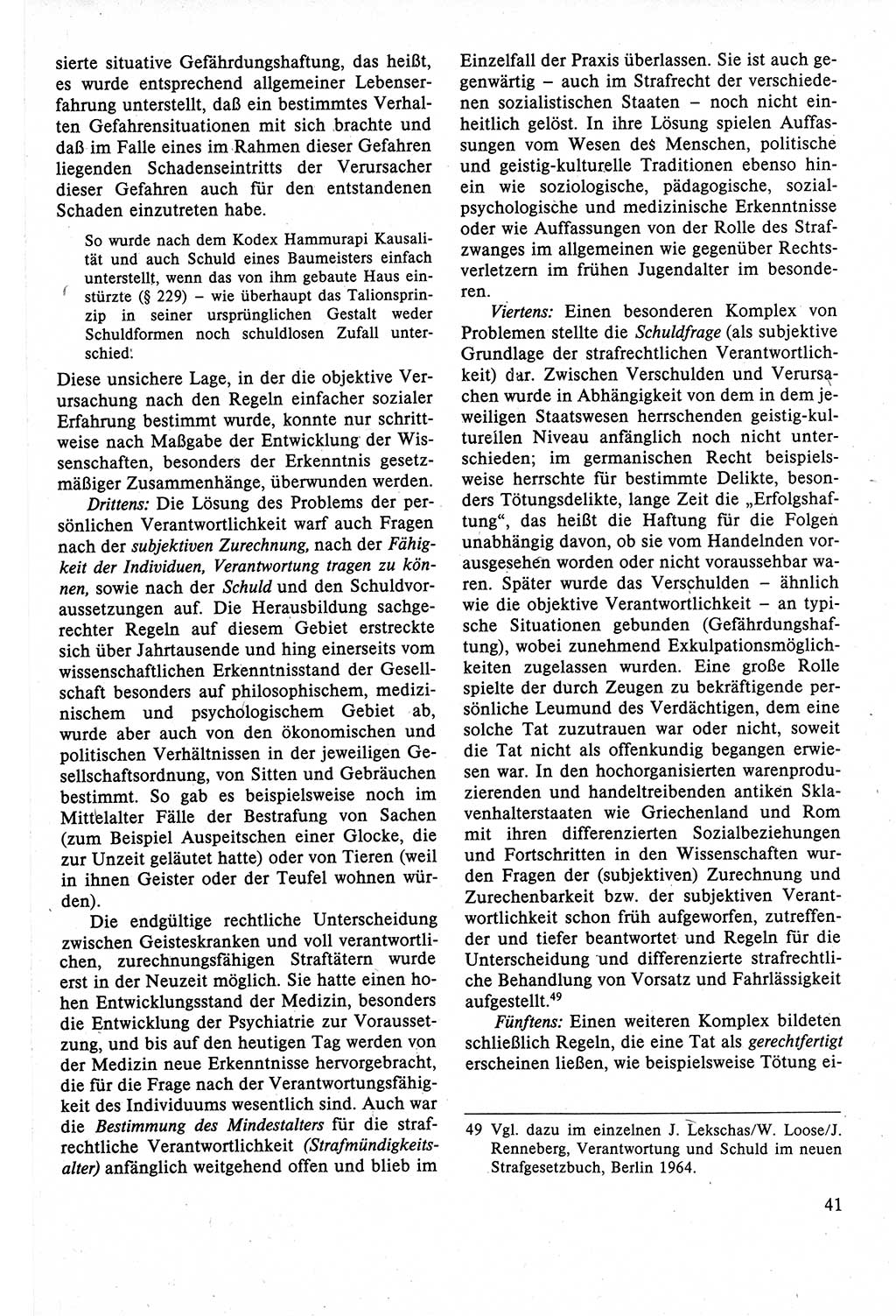 Strafrecht der DDR (Deutsche Demokratische Republik), Lehrbuch 1988, Seite 41 (Strafr. DDR Lb. 1988, S. 41)