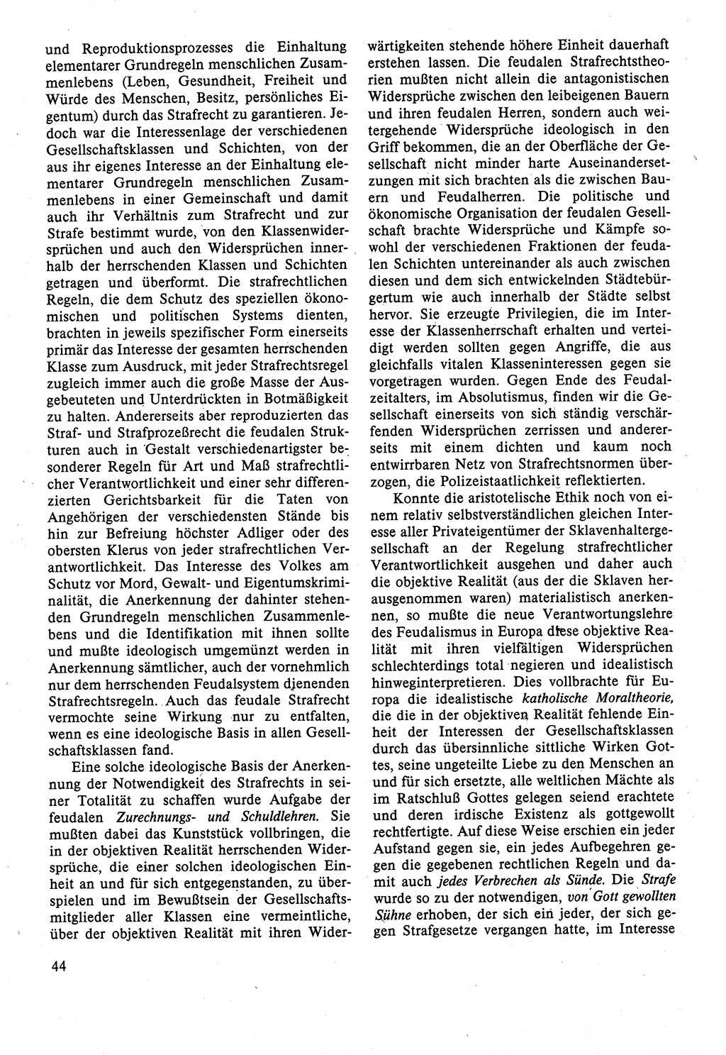Strafrecht der DDR (Deutsche Demokratische Republik), Lehrbuch 1988, Seite 44 (Strafr. DDR Lb. 1988, S. 44)