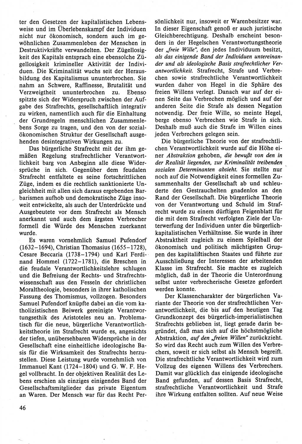 Strafrecht der DDR (Deutsche Demokratische Republik), Lehrbuch 1988, Seite 46 (Strafr. DDR Lb. 1988, S. 46)