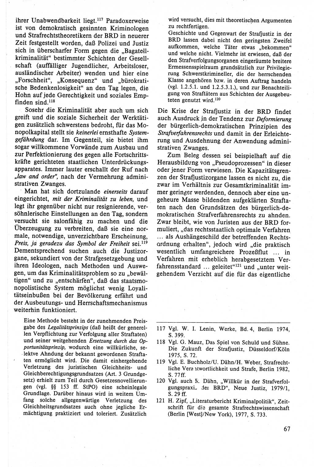 Strafrecht der DDR (Deutsche Demokratische Republik), Lehrbuch 1988, Seite 67 (Strafr. DDR Lb. 1988, S. 67)