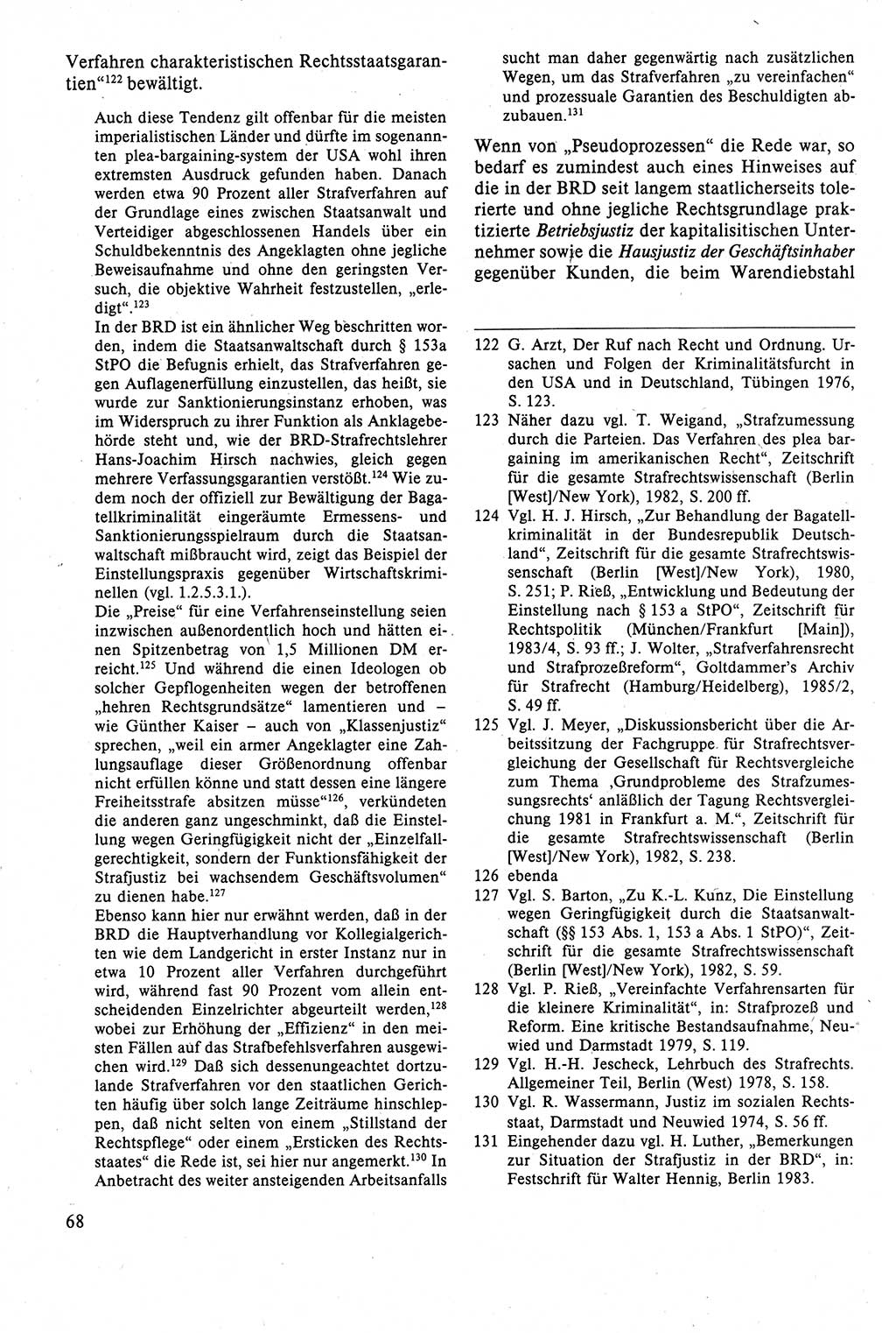 Strafrecht der DDR (Deutsche Demokratische Republik), Lehrbuch 1988, Seite 68 (Strafr. DDR Lb. 1988, S. 68)
