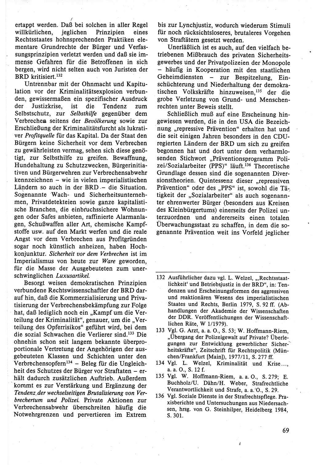 Strafrecht der DDR (Deutsche Demokratische Republik), Lehrbuch 1988, Seite 69 (Strafr. DDR Lb. 1988, S. 69)