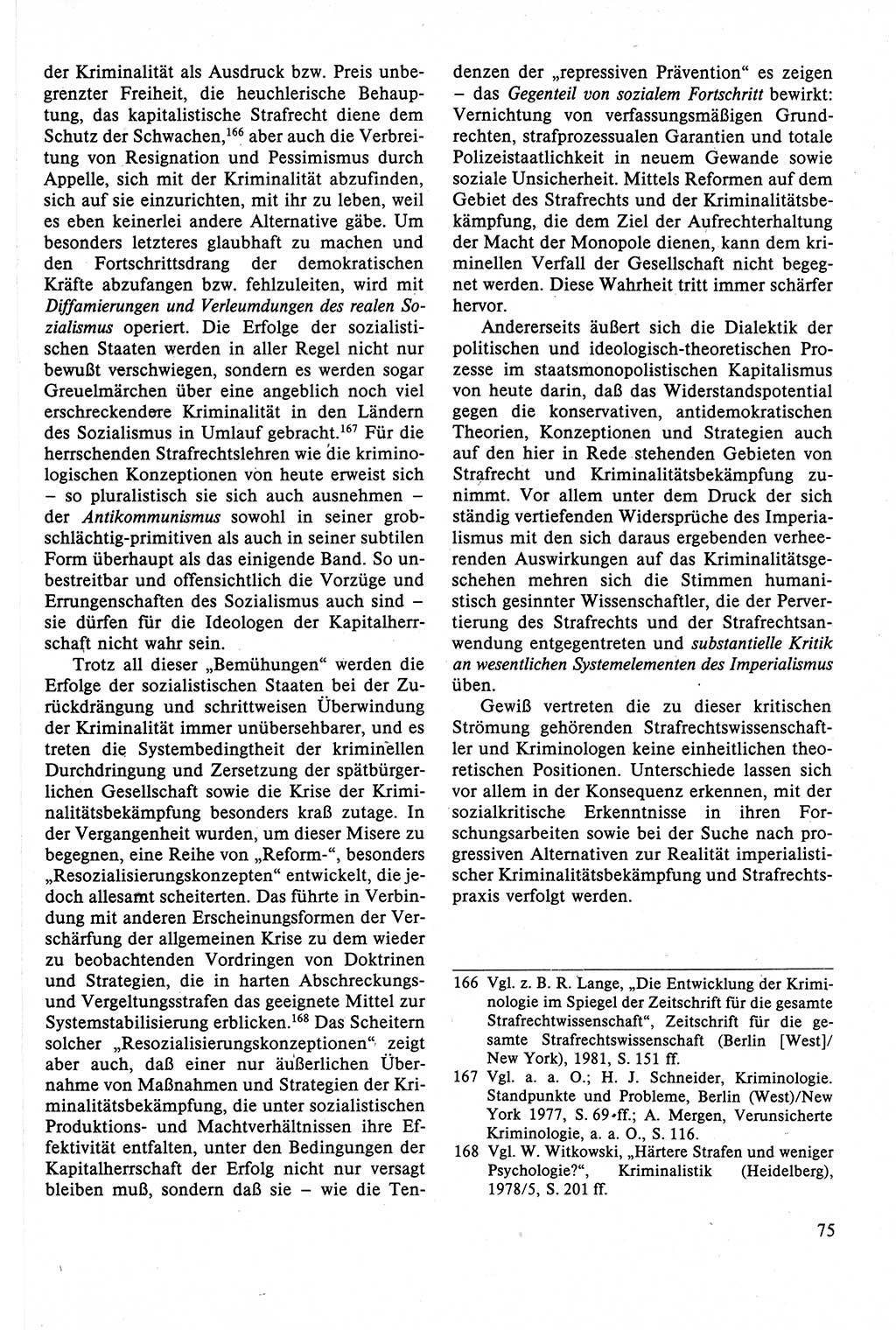 Strafrecht der DDR (Deutsche Demokratische Republik), Lehrbuch 1988, Seite 75 (Strafr. DDR Lb. 1988, S. 75)