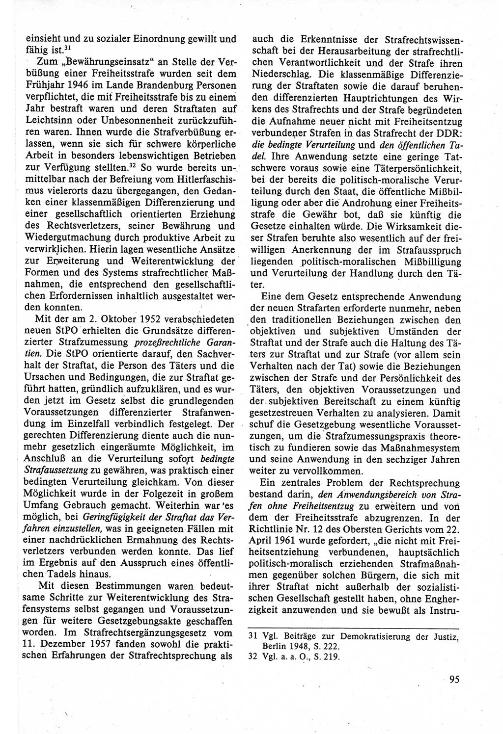 Strafrecht der DDR (Deutsche Demokratische Republik), Lehrbuch 1988, Seite 95 (Strafr. DDR Lb. 1988, S. 95)