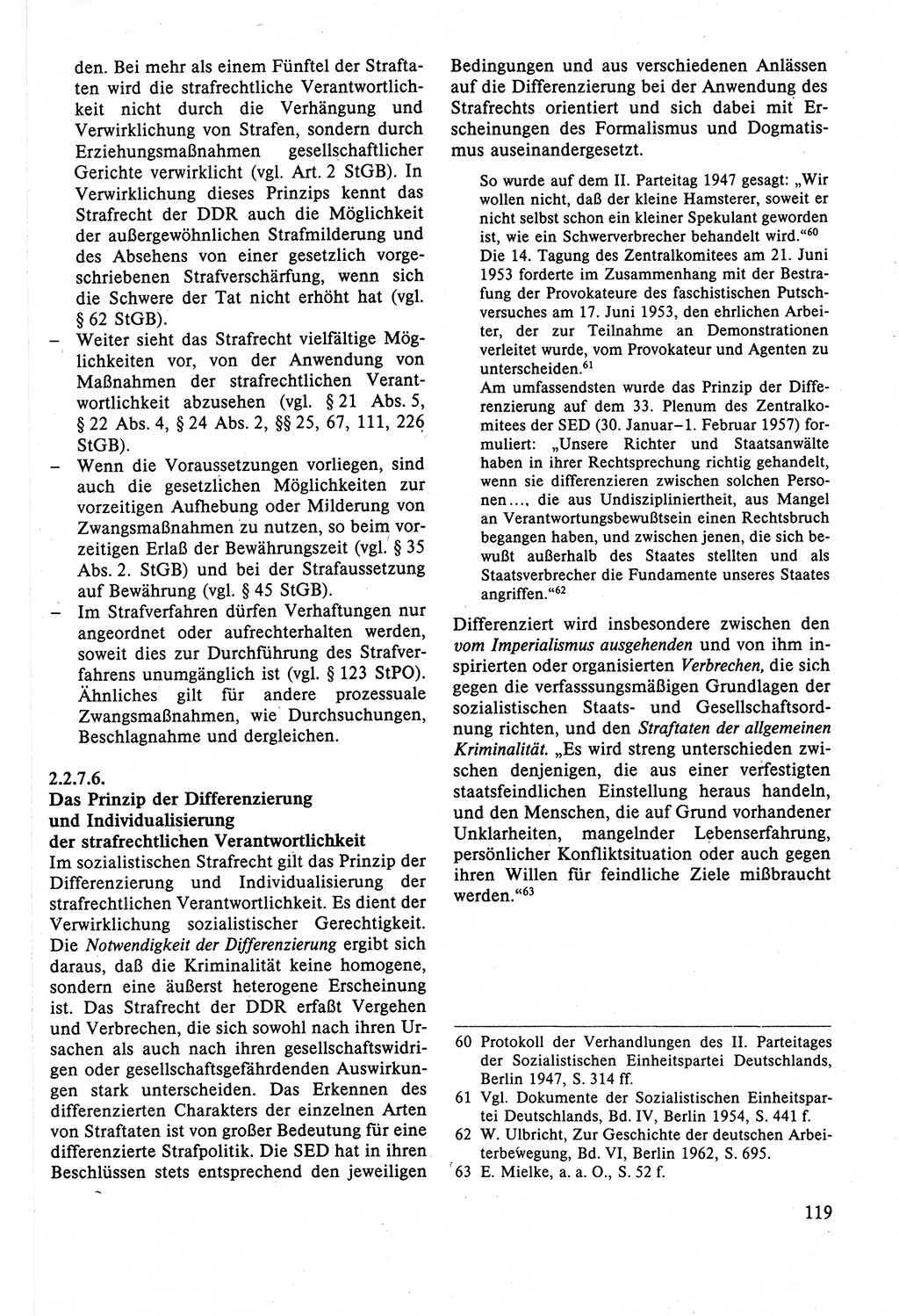 Strafrecht der DDR (Deutsche Demokratische Republik), Lehrbuch 1988, Seite 119 (Strafr. DDR Lb. 1988, S. 119)