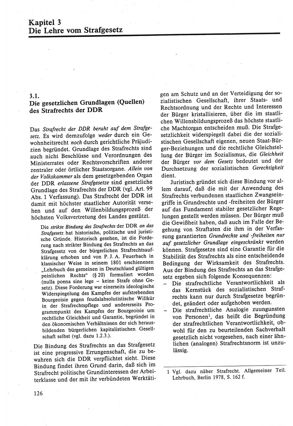 Strafrecht der DDR (Deutsche Demokratische Republik), Lehrbuch 1988, Seite 126 (Strafr. DDR Lb. 1988, S. 126)