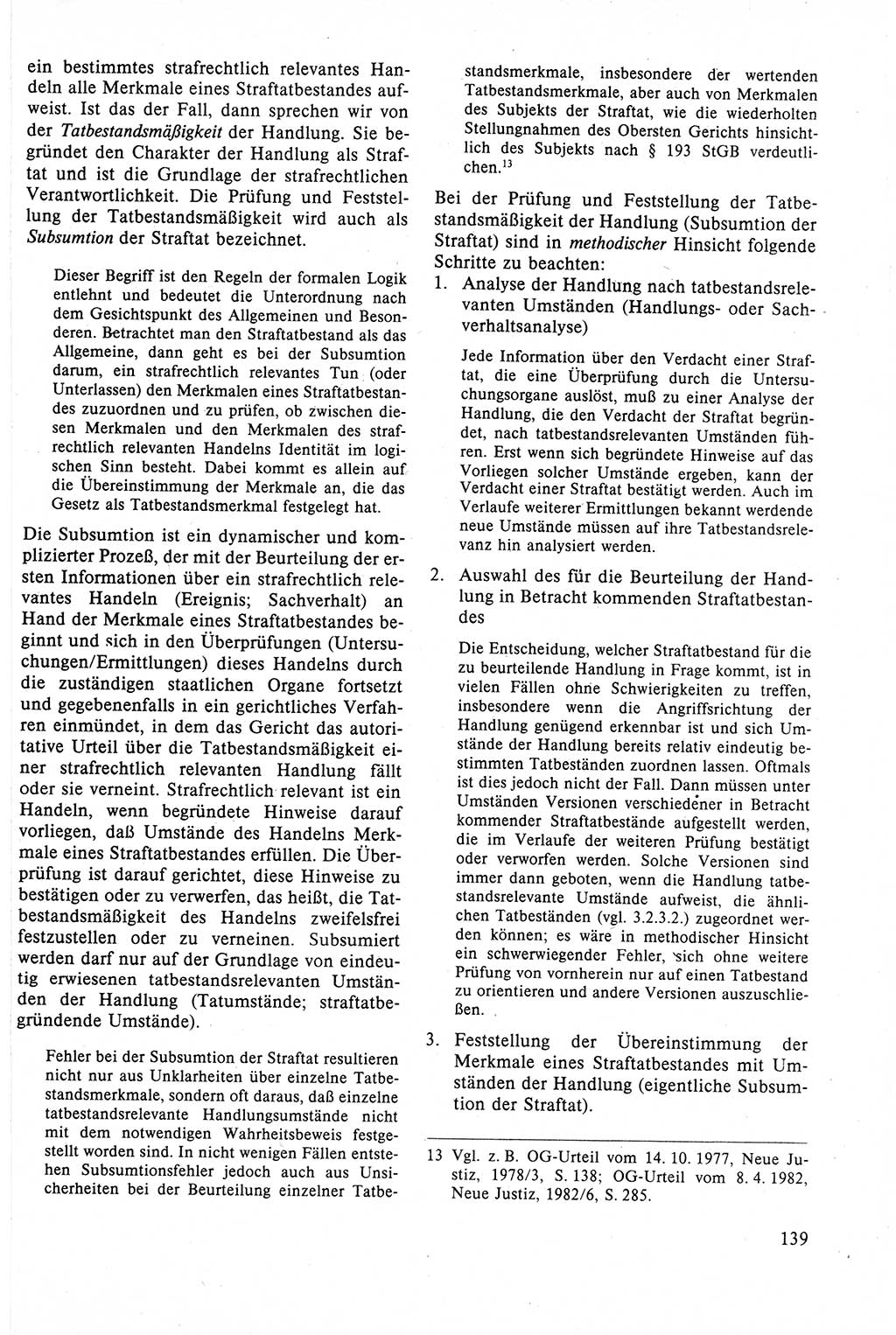 Strafrecht der DDR (Deutsche Demokratische Republik), Lehrbuch 1988, Seite 139 (Strafr. DDR Lb. 1988, S. 139)