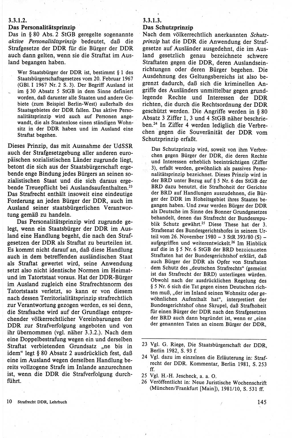 Strafrecht der DDR (Deutsche Demokratische Republik), Lehrbuch 1988, Seite 145 (Strafr. DDR Lb. 1988, S. 145)