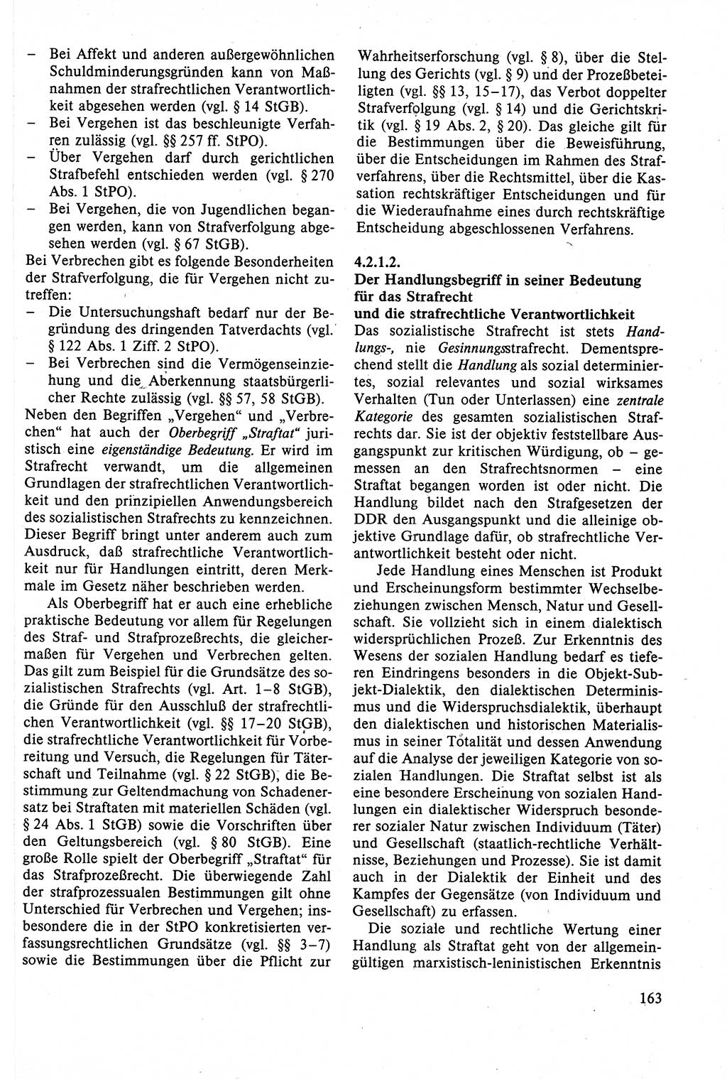 Strafrecht der DDR (Deutsche Demokratische Republik), Lehrbuch 1988, Seite 163 (Strafr. DDR Lb. 1988, S. 163)