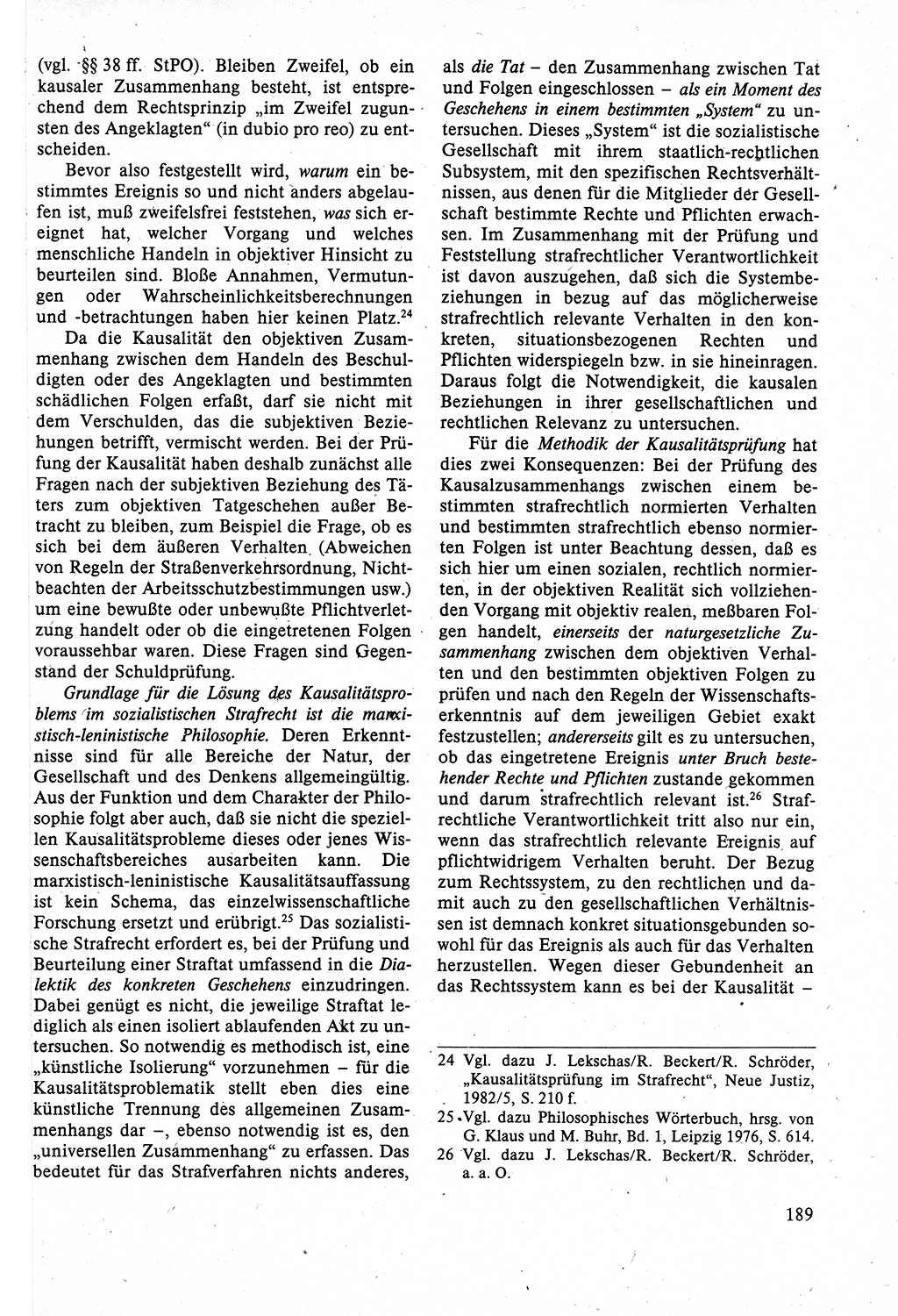 Strafrecht der DDR (Deutsche Demokratische Republik), Lehrbuch 1988, Seite 189 (Strafr. DDR Lb. 1988, S. 189)