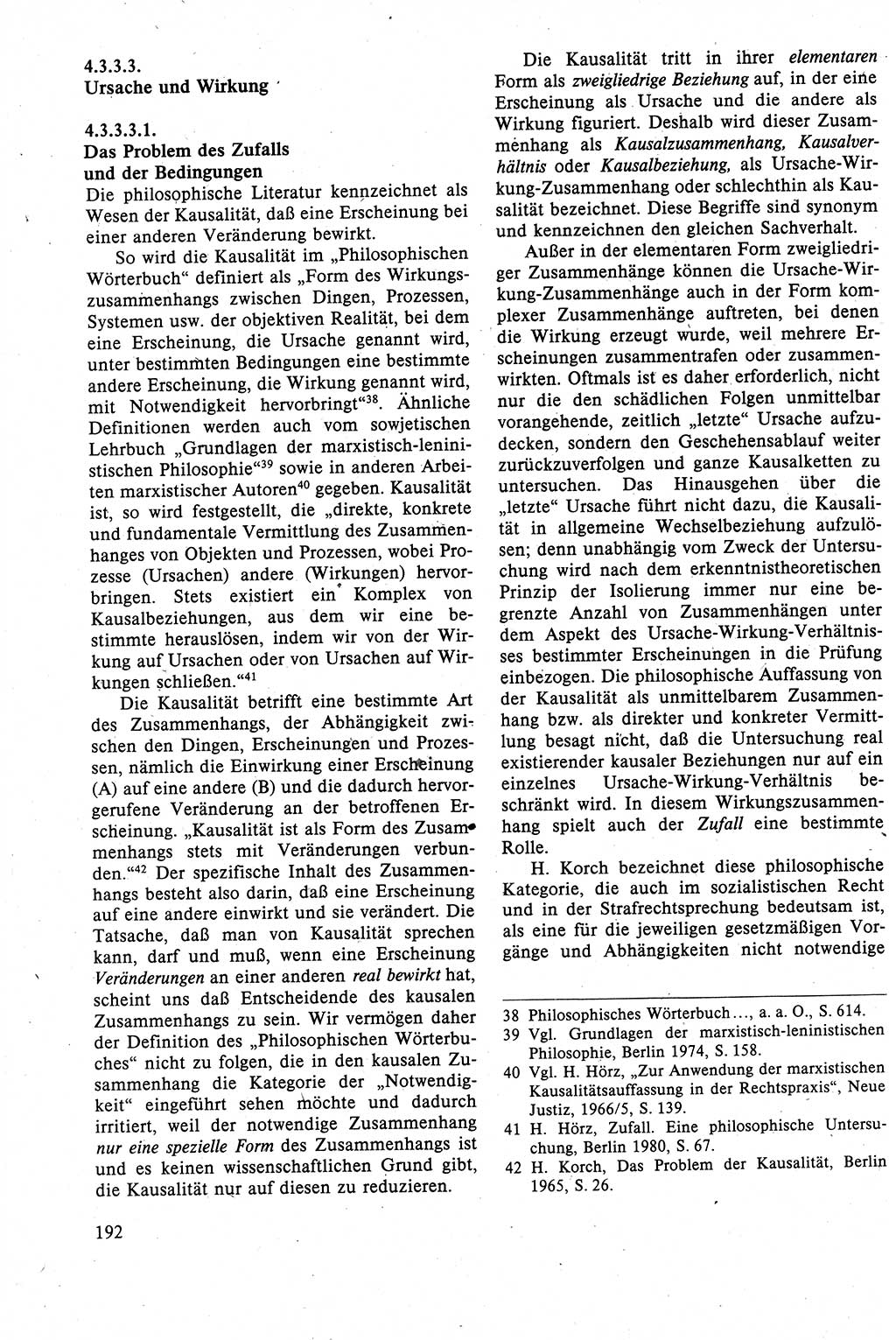 Strafrecht der DDR (Deutsche Demokratische Republik), Lehrbuch 1988, Seite 192 (Strafr. DDR Lb. 1988, S. 192)