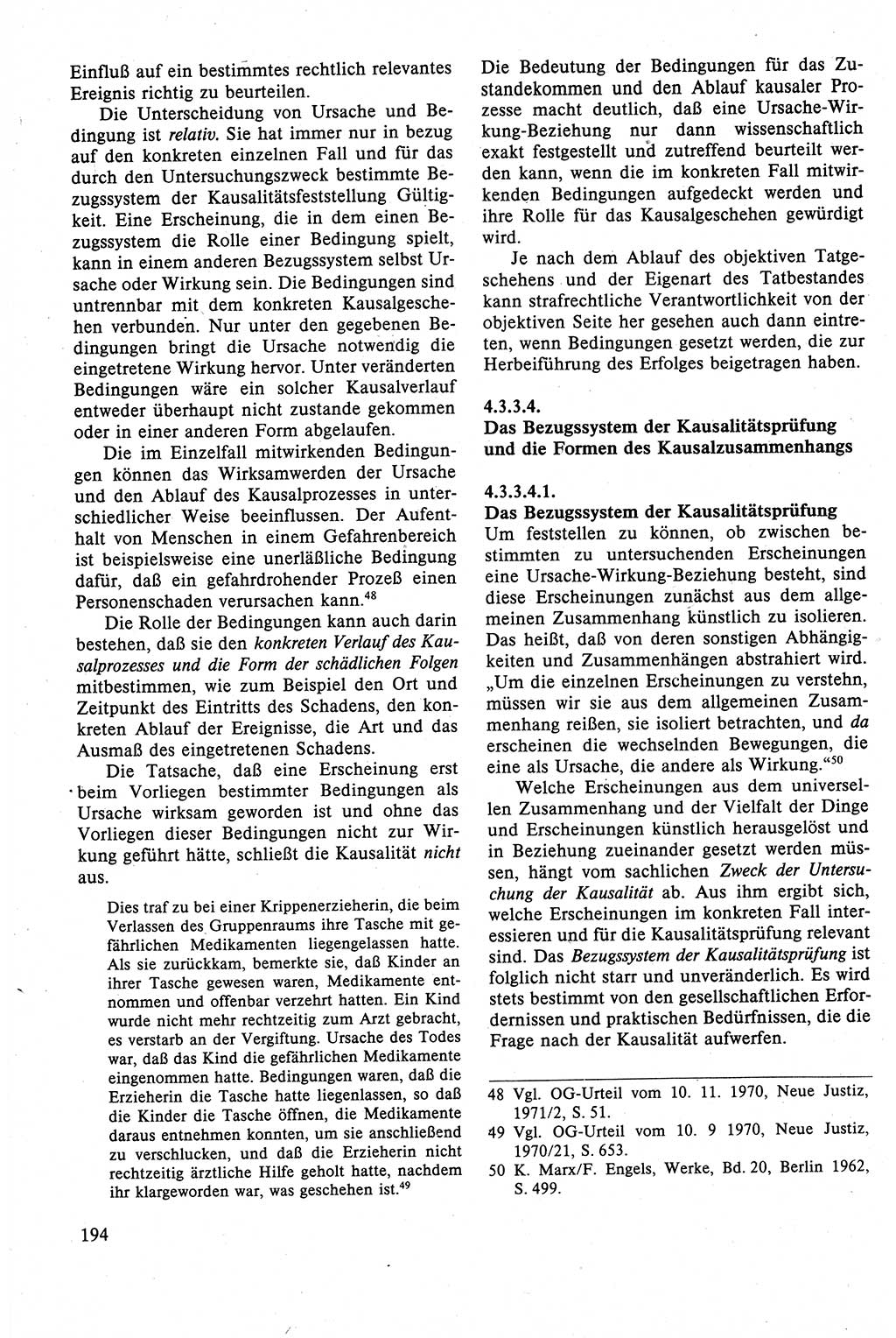 Strafrecht der DDR (Deutsche Demokratische Republik), Lehrbuch 1988, Seite 194 (Strafr. DDR Lb. 1988, S. 194)