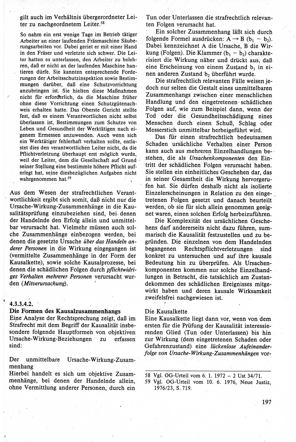 Strafrecht der DDR (Deutsche Demokratische Republik), Lehrbuch 1988, Seite 197 (Strafr. DDR Lb. 1988, S. 197)