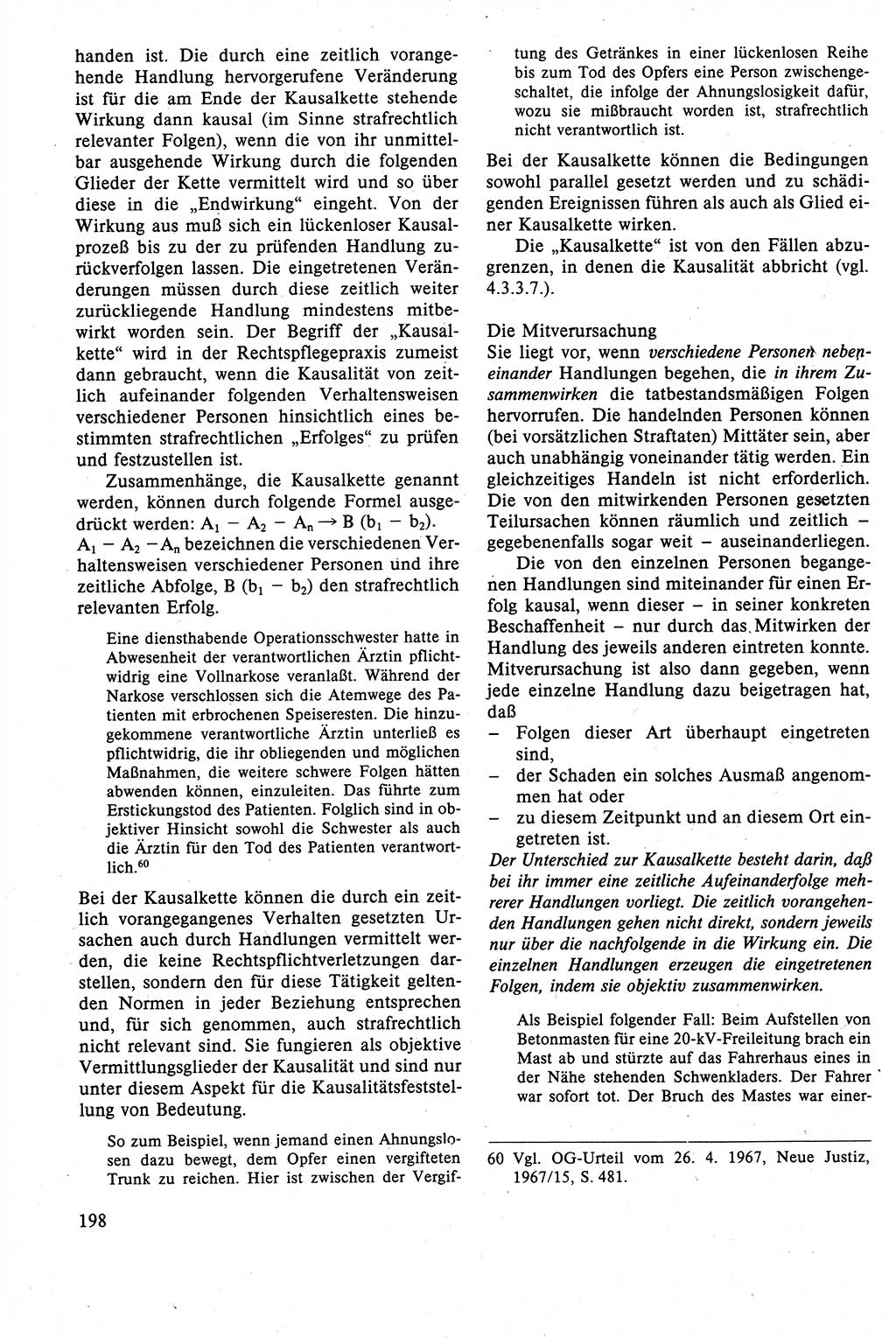 Strafrecht der DDR (Deutsche Demokratische Republik), Lehrbuch 1988, Seite 198 (Strafr. DDR Lb. 1988, S. 198)