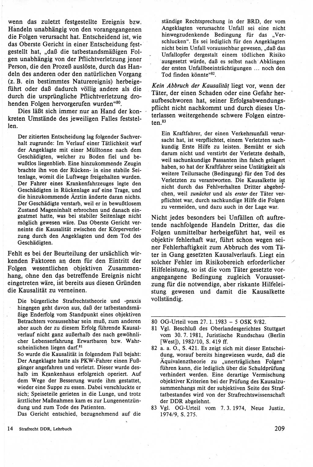 Strafrecht der DDR (Deutsche Demokratische Republik), Lehrbuch 1988, Seite 209 (Strafr. DDR Lb. 1988, S. 209)