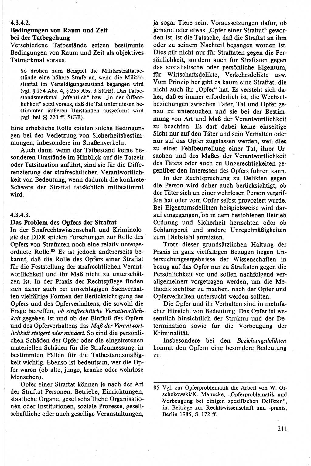 Strafrecht der DDR (Deutsche Demokratische Republik), Lehrbuch 1988, Seite 211 (Strafr. DDR Lb. 1988, S. 211)