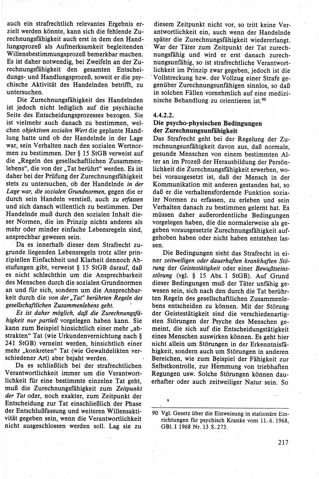 Strafrecht der DDR (Deutsche Demokratische Republik), Lehrbuch 1988, Seite 217 (Strafr. DDR Lb. 1988, S. 217)