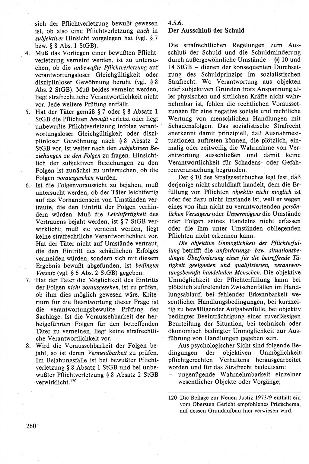 Strafrecht der DDR (Deutsche Demokratische Republik), Lehrbuch 1988, Seite 260 (Strafr. DDR Lb. 1988, S. 260)