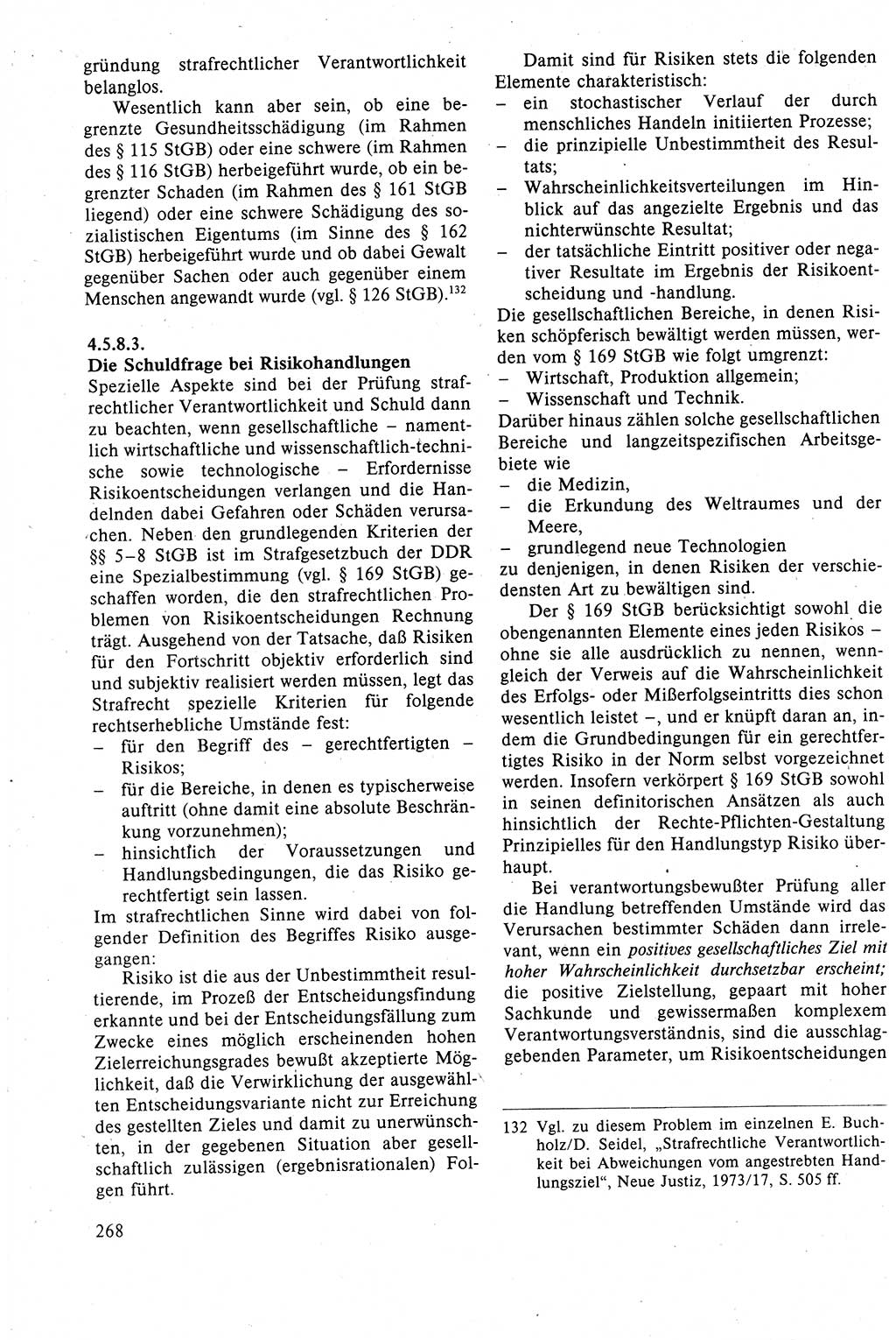 Strafrecht der DDR (Deutsche Demokratische Republik), Lehrbuch 1988, Seite 268 (Strafr. DDR Lb. 1988, S. 268)