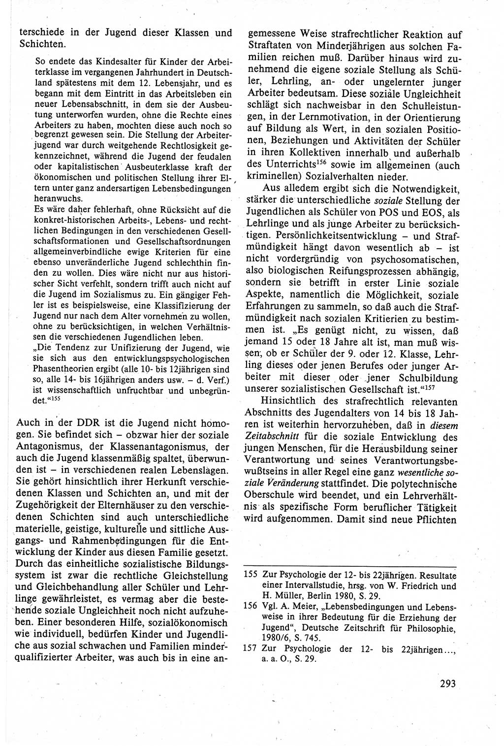 Strafrecht der DDR (Deutsche Demokratische Republik), Lehrbuch 1988, Seite 293 (Strafr. DDR Lb. 1988, S. 293)