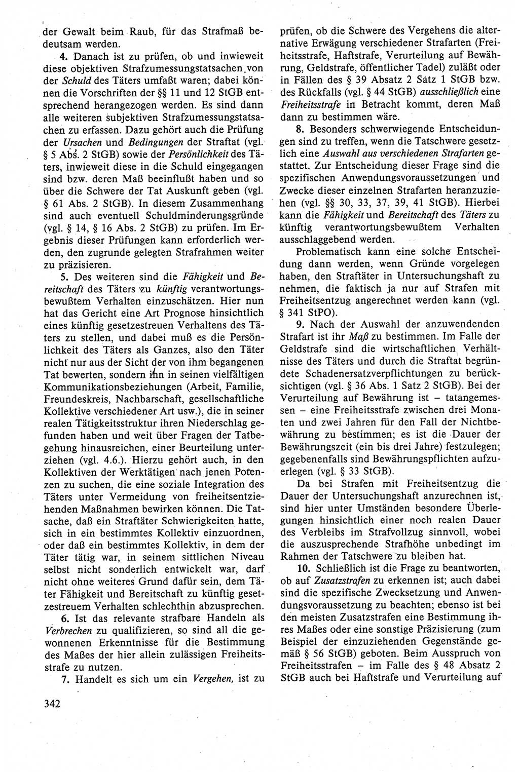 Strafrecht der DDR (Deutsche Demokratische Republik), Lehrbuch 1988, Seite 342 (Strafr. DDR Lb. 1988, S. 342)