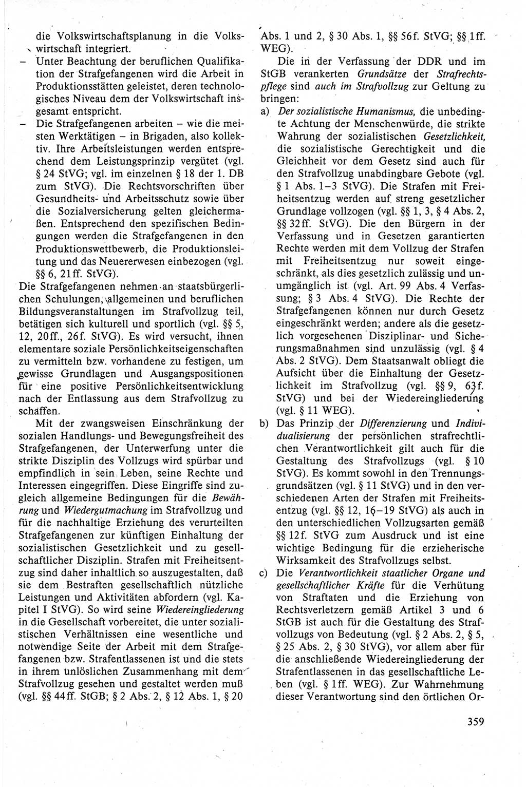 Strafrecht der DDR (Deutsche Demokratische Republik), Lehrbuch 1988, Seite 359 (Strafr. DDR Lb. 1988, S. 359)