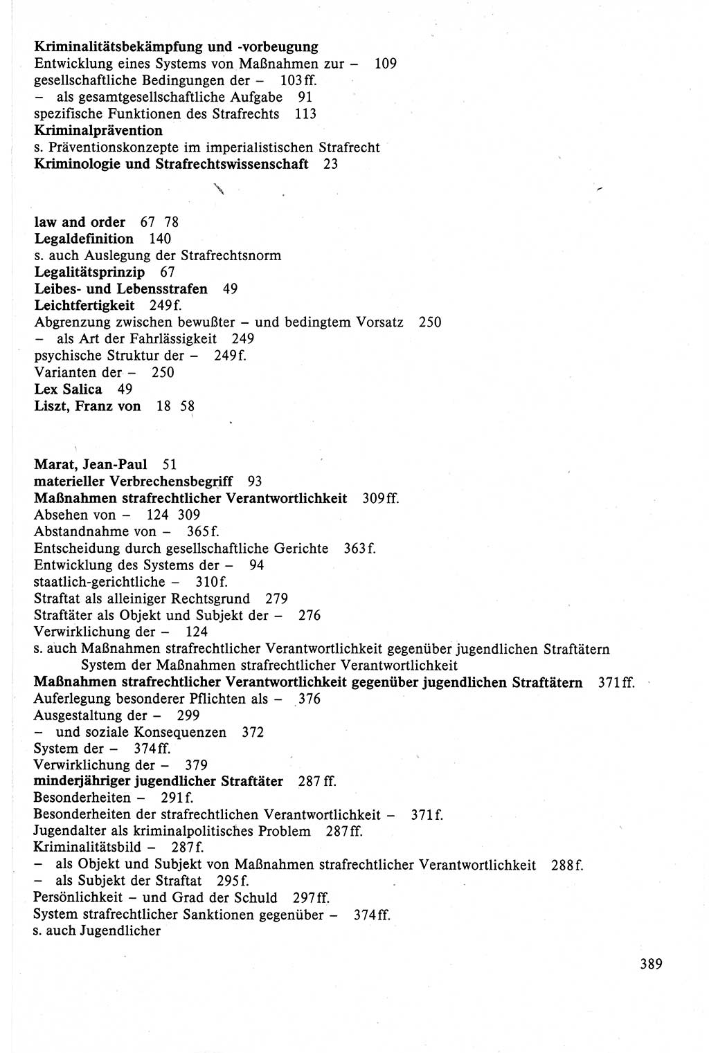 Strafrecht der DDR (Deutsche Demokratische Republik), Lehrbuch 1988, Seite 389 (Strafr. DDR Lb. 1988, S. 389)