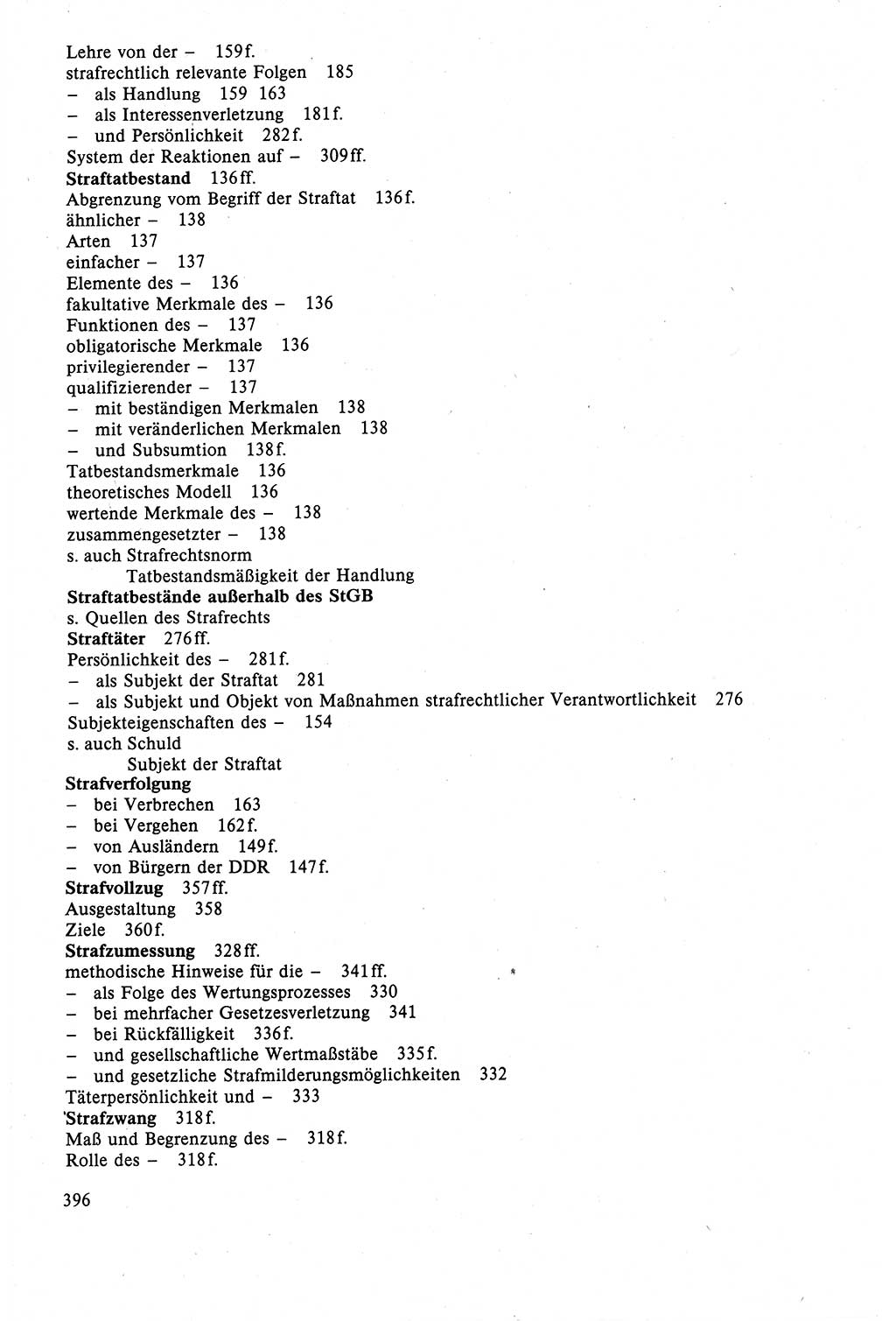 Strafrecht der DDR (Deutsche Demokratische Republik), Lehrbuch 1988, Seite 396 (Strafr. DDR Lb. 1988, S. 396)