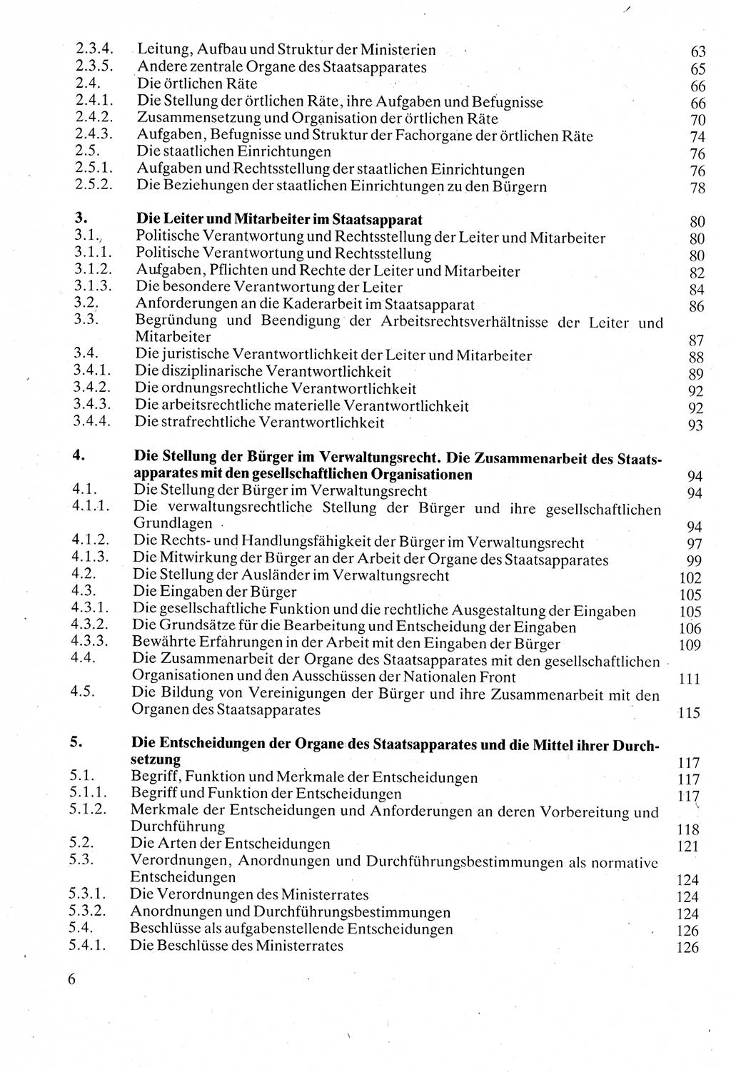 Verwaltungsrecht [Deutsche Demokratische Republik (DDR)], Lehrbuch 1988, Seite 6 (Verw.-R. DDR Lb. 1988, S. 6)