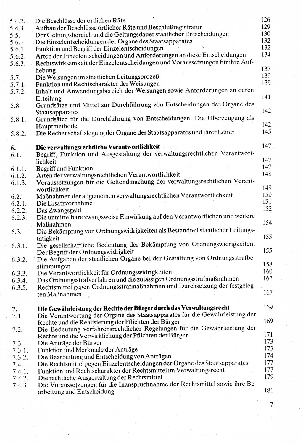 Verwaltungsrecht [Deutsche Demokratische Republik (DDR)], Lehrbuch 1988, Seite 7 (Verw.-R. DDR Lb. 1988, S. 7)