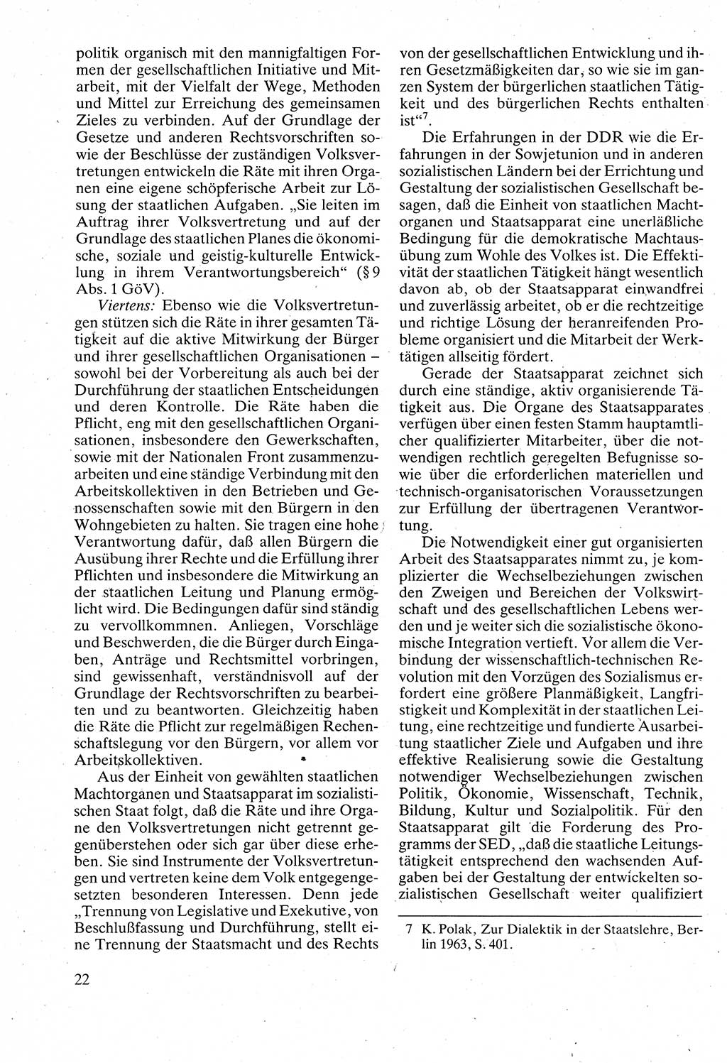 Verwaltungsrecht [Deutsche Demokratische Republik (DDR)], Lehrbuch 1988, Seite 22 (Verw.-R. DDR Lb. 1988, S. 22)
