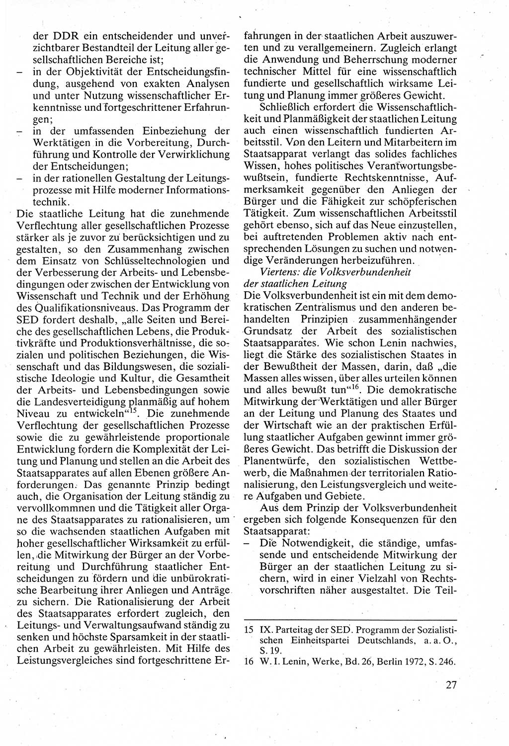 Verwaltungsrecht [Deutsche Demokratische Republik (DDR)], Lehrbuch 1988, Seite 27 (Verw.-R. DDR Lb. 1988, S. 27)