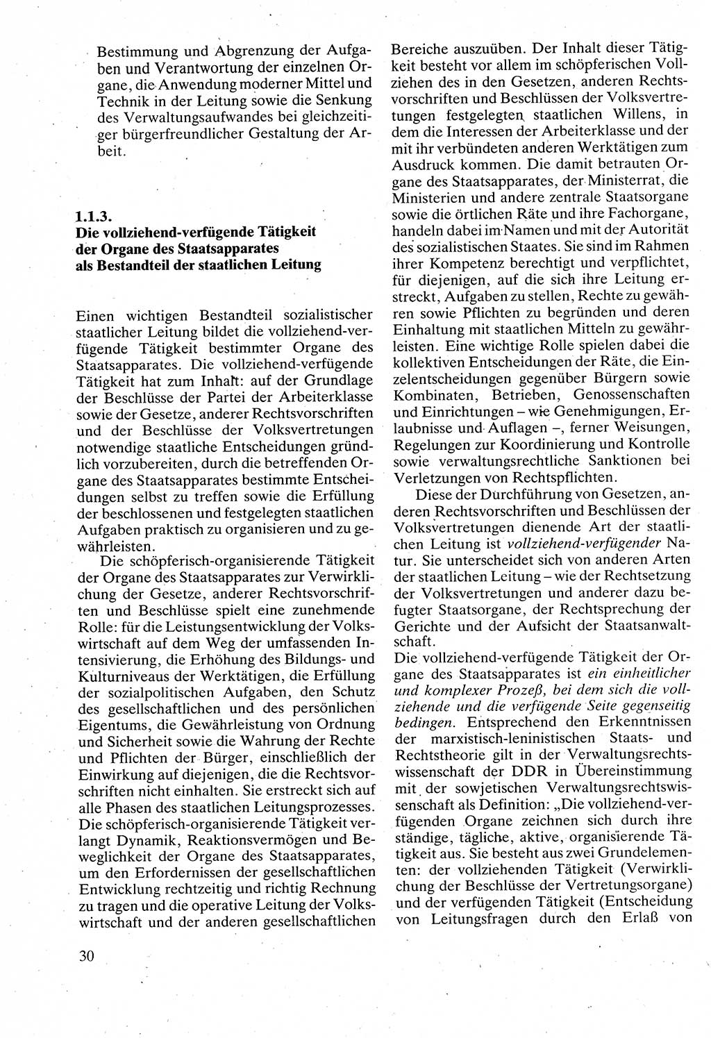 Verwaltungsrecht [Deutsche Demokratische Republik (DDR)], Lehrbuch 1988, Seite 30 (Verw.-R. DDR Lb. 1988, S. 30)