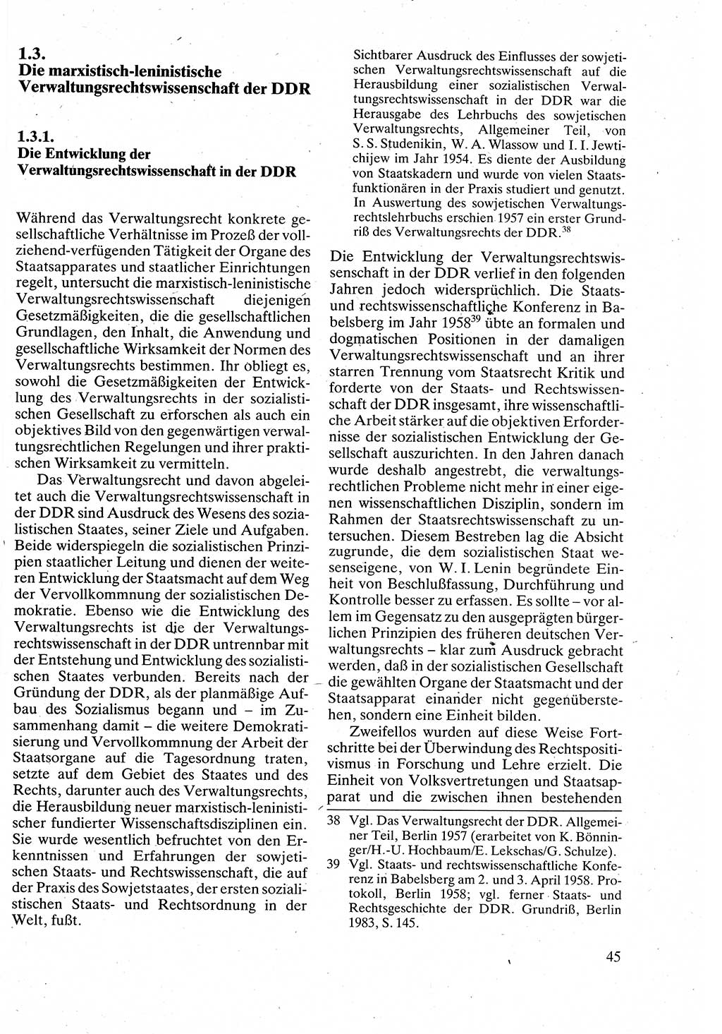 Verwaltungsrecht [Deutsche Demokratische Republik (DDR)], Lehrbuch 1988, Seite 45 (Verw.-R. DDR Lb. 1988, S. 45)