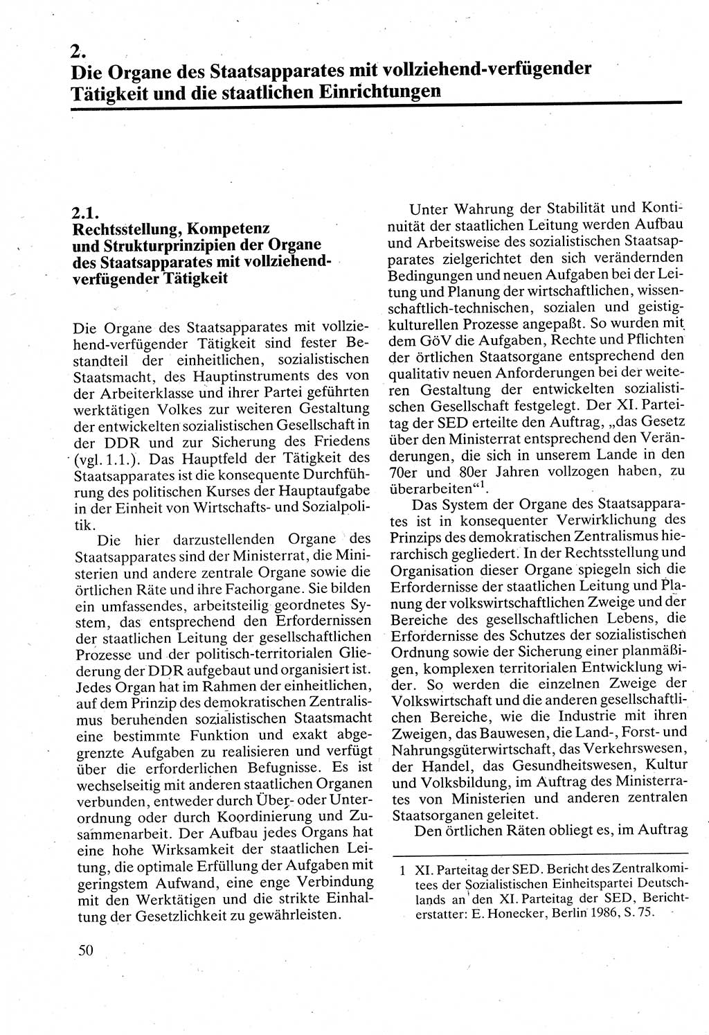 Verwaltungsrecht [Deutsche Demokratische Republik (DDR)], Lehrbuch 1988, Seite 50 (Verw.-R. DDR Lb. 1988, S. 50)