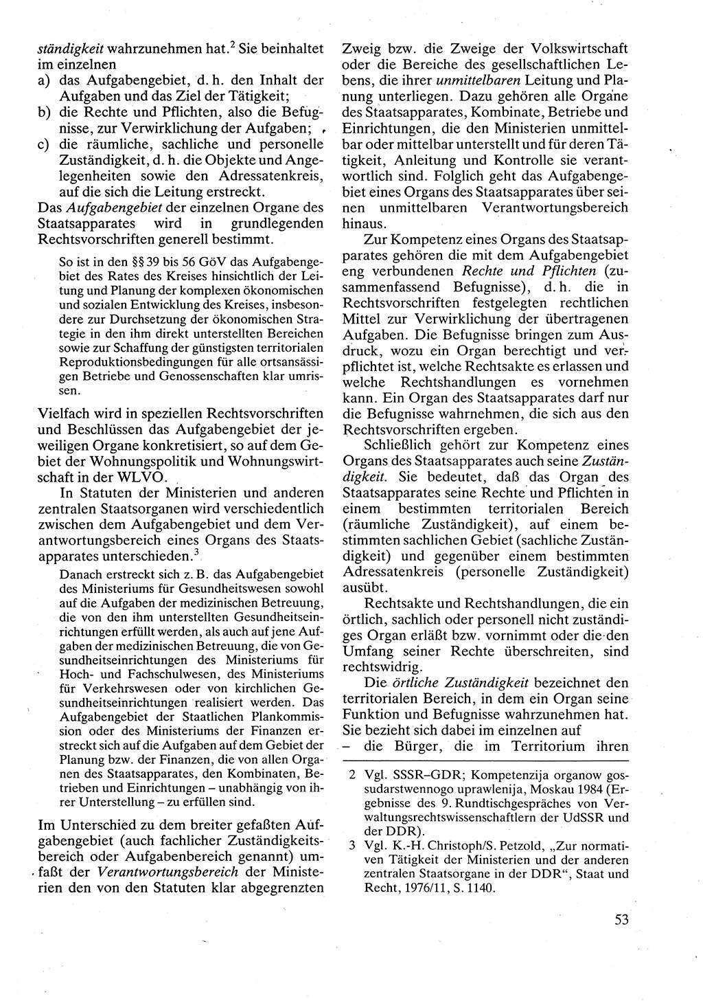 Verwaltungsrecht [Deutsche Demokratische Republik (DDR)], Lehrbuch 1988, Seite 53 (Verw.-R. DDR Lb. 1988, S. 53)