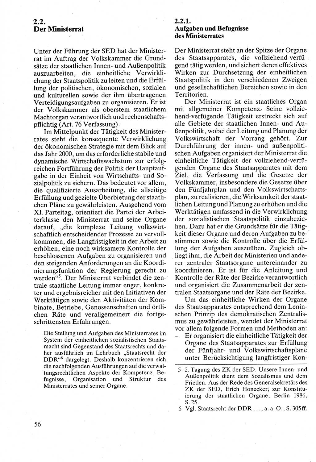 Verwaltungsrecht [Deutsche Demokratische Republik (DDR)], Lehrbuch 1988, Seite 56 (Verw.-R. DDR Lb. 1988, S. 56)