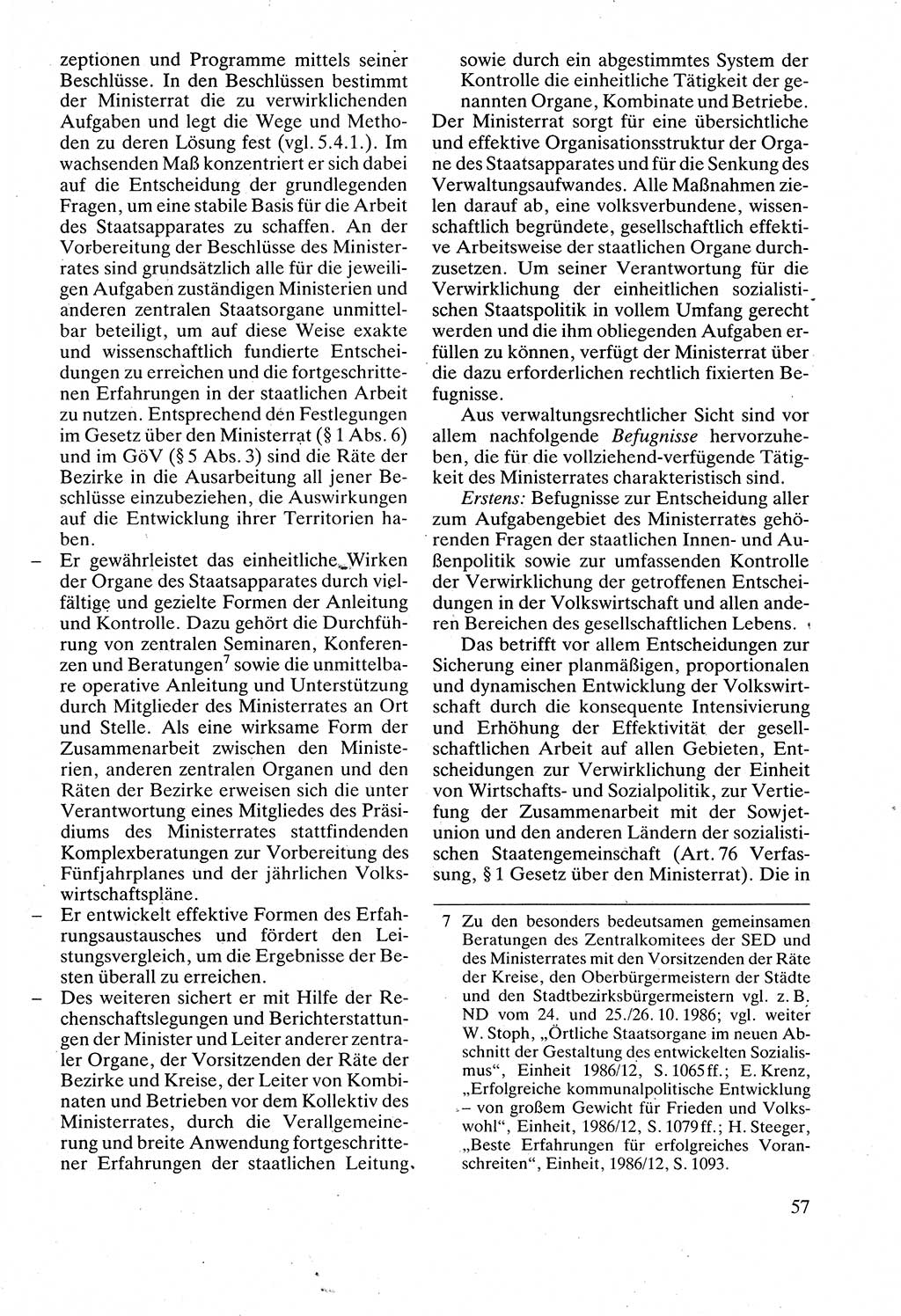 Verwaltungsrecht [Deutsche Demokratische Republik (DDR)], Lehrbuch 1988, Seite 57 (Verw.-R. DDR Lb. 1988, S. 57)