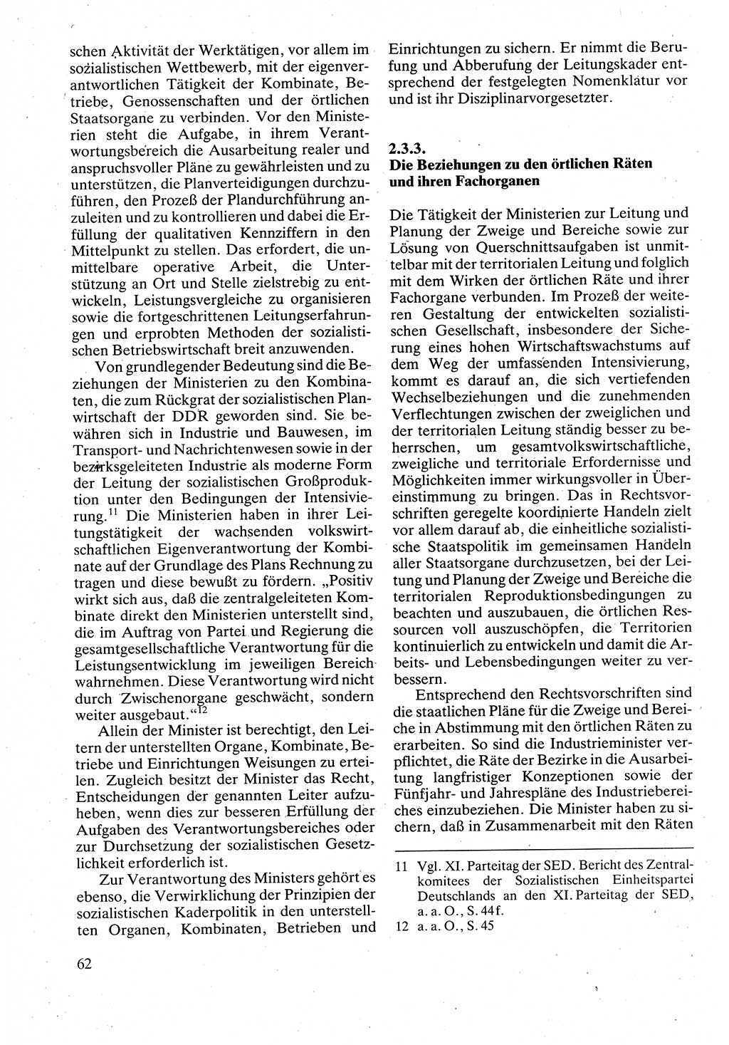 Verwaltungsrecht [Deutsche Demokratische Republik (DDR)], Lehrbuch 1988, Seite 62 (Verw.-R. DDR Lb. 1988, S. 62)