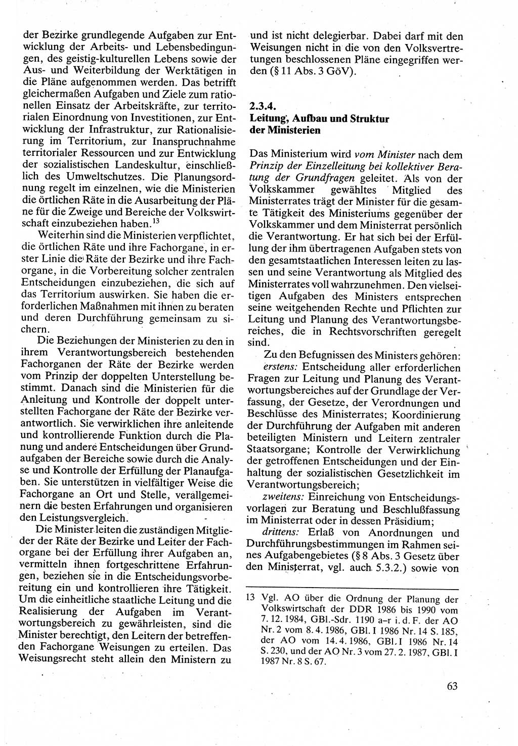 Verwaltungsrecht [Deutsche Demokratische Republik (DDR)], Lehrbuch 1988, Seite 63 (Verw.-R. DDR Lb. 1988, S. 63)