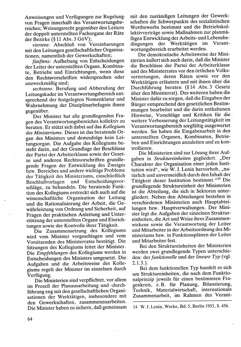 Verwaltungsrecht [Deutsche Demokratische Republik (DDR)], Lehrbuch 1988, Seite 64 (Verw.-R. DDR Lb. 1988, S. 64)