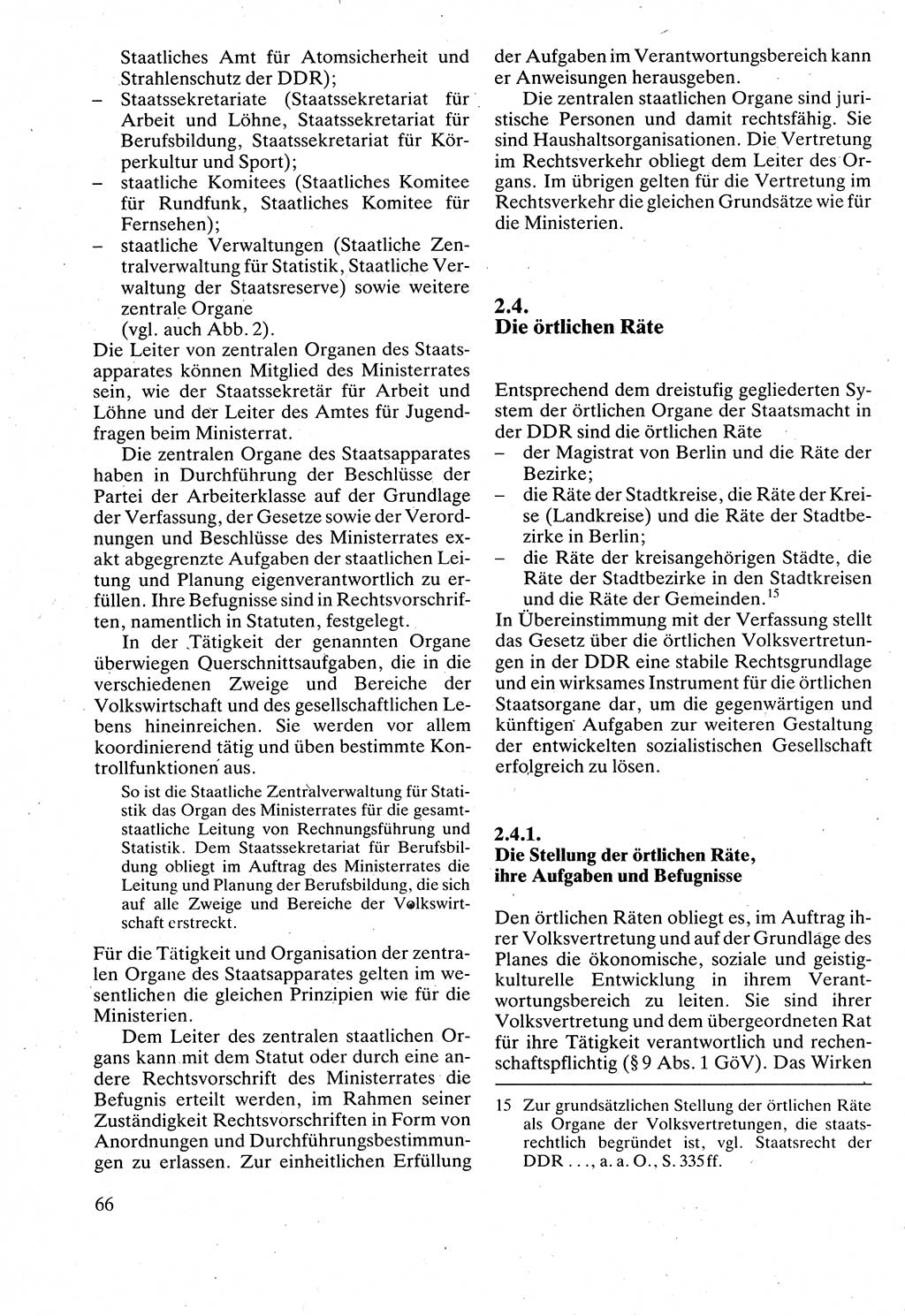 Verwaltungsrecht [Deutsche Demokratische Republik (DDR)], Lehrbuch 1988, Seite 66 (Verw.-R. DDR Lb. 1988, S. 66)