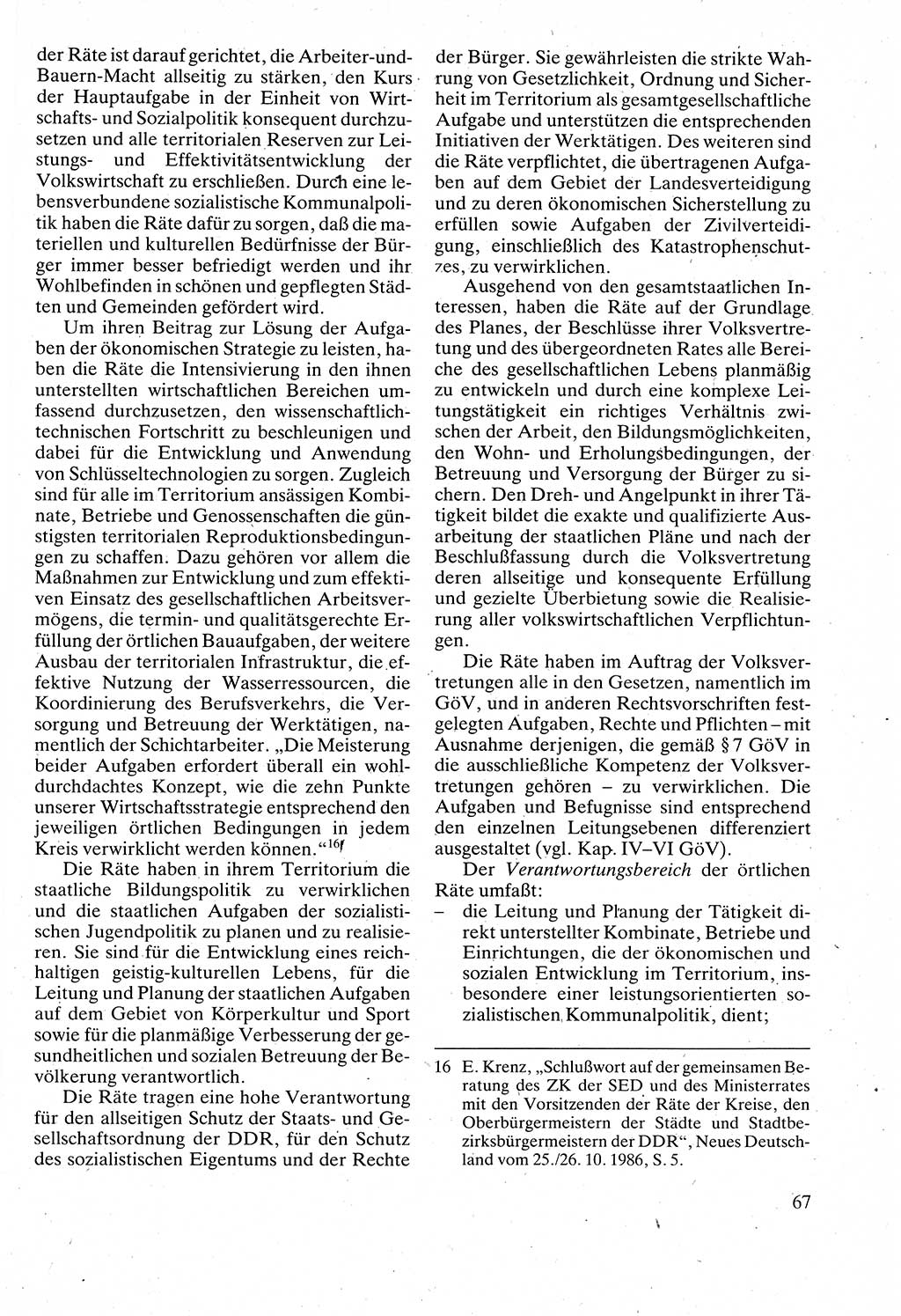 Verwaltungsrecht [Deutsche Demokratische Republik (DDR)], Lehrbuch 1988, Seite 67 (Verw.-R. DDR Lb. 1988, S. 67)